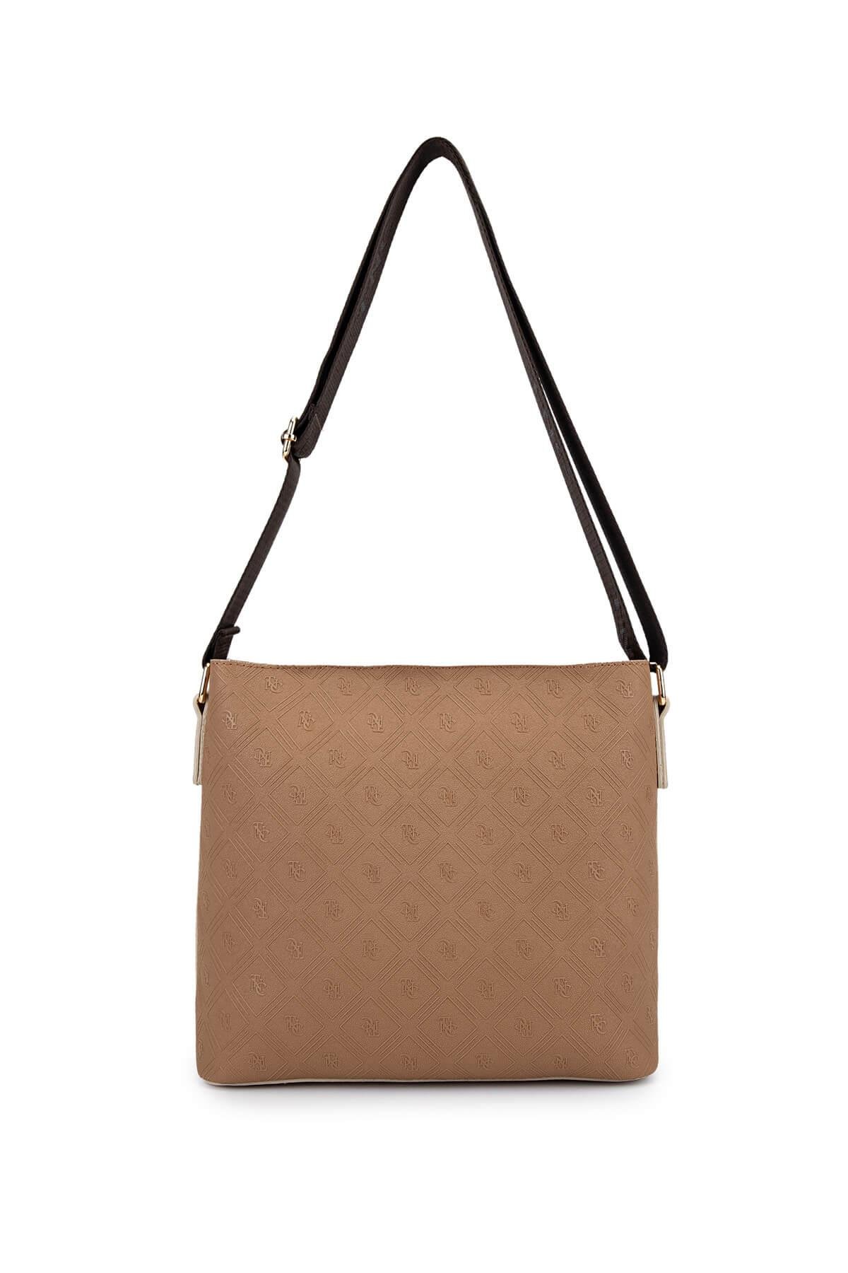 Tamer Tanca Kadın Suni Deri Vizon/Taba Postacı Çanta