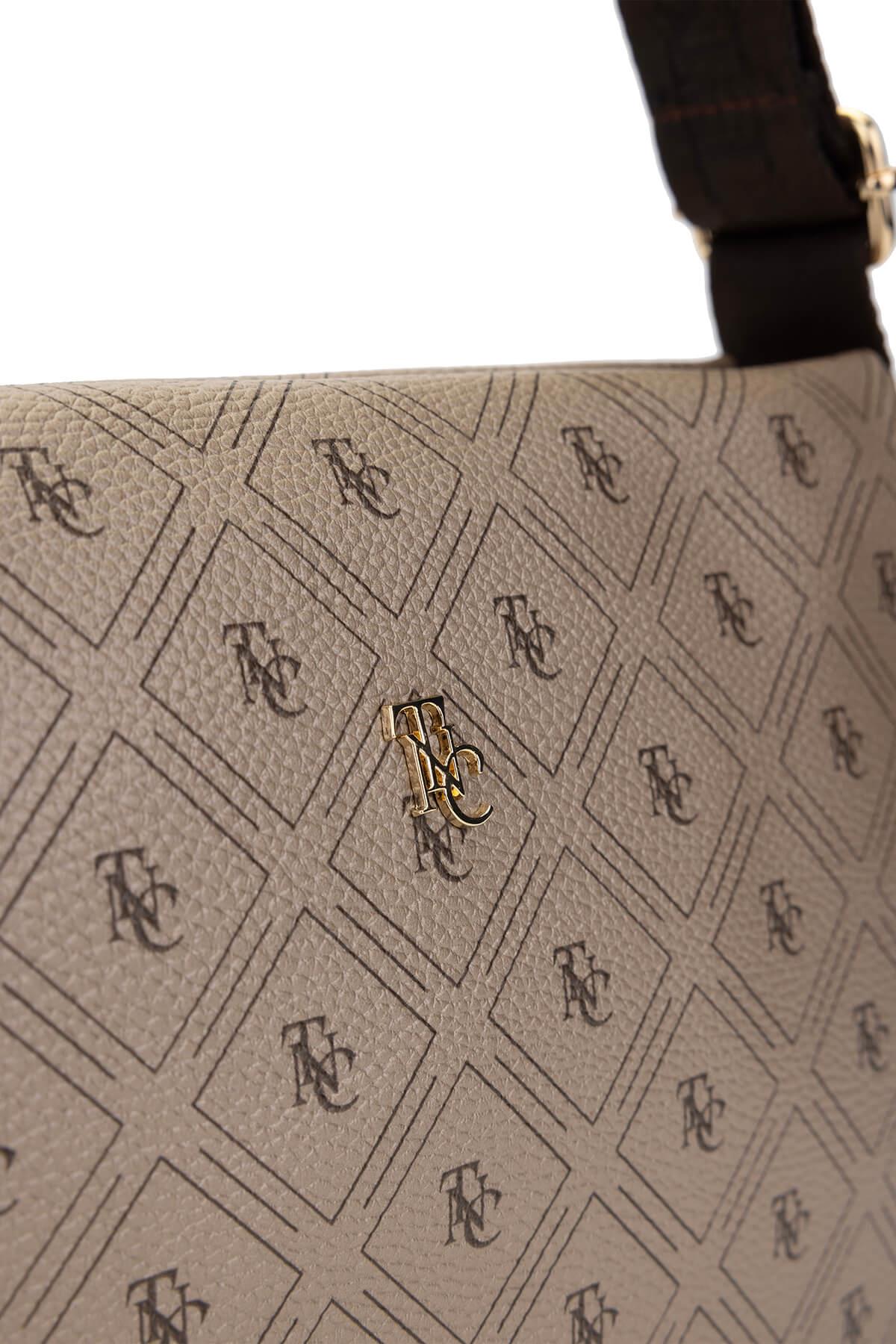 Tamer Tanca Kadın Vegan Altın Desen Omuz Çanta