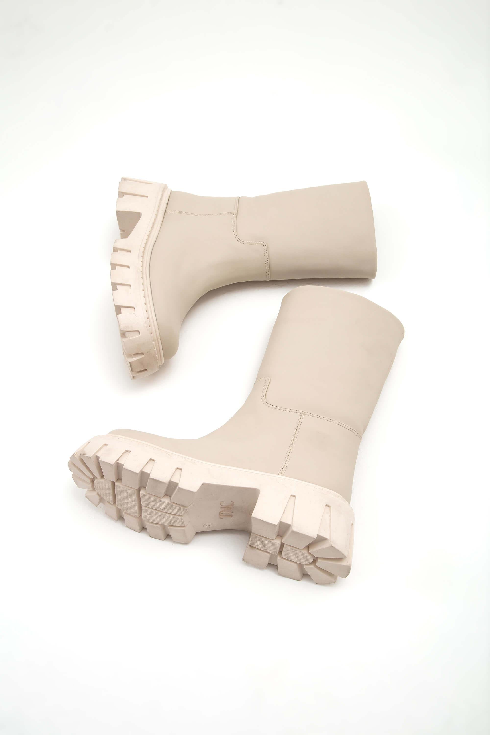 Tamer Tanca Kadın Vegan Bej Casual Bot