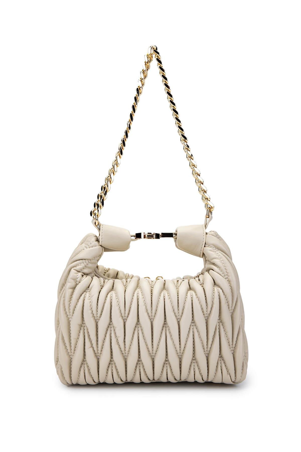 Tamer Tanca Kadın Vegan Bej Omuz Çanta