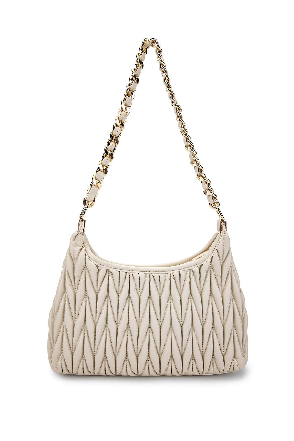 Tamer Tanca Kadın Vegan Bej Omuz Çanta