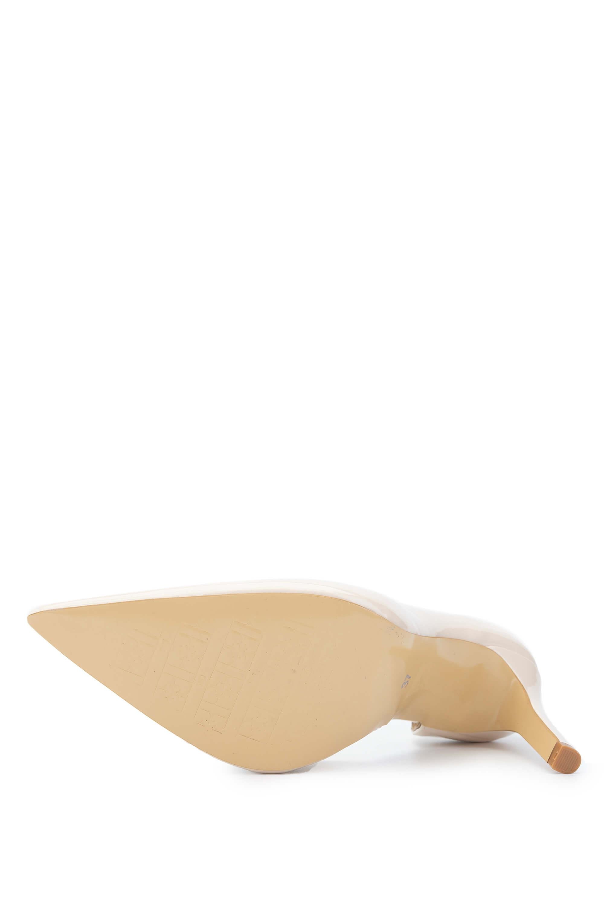 Tamer Tanca Kadın Vegan Bej Topuklu Ayakkabı