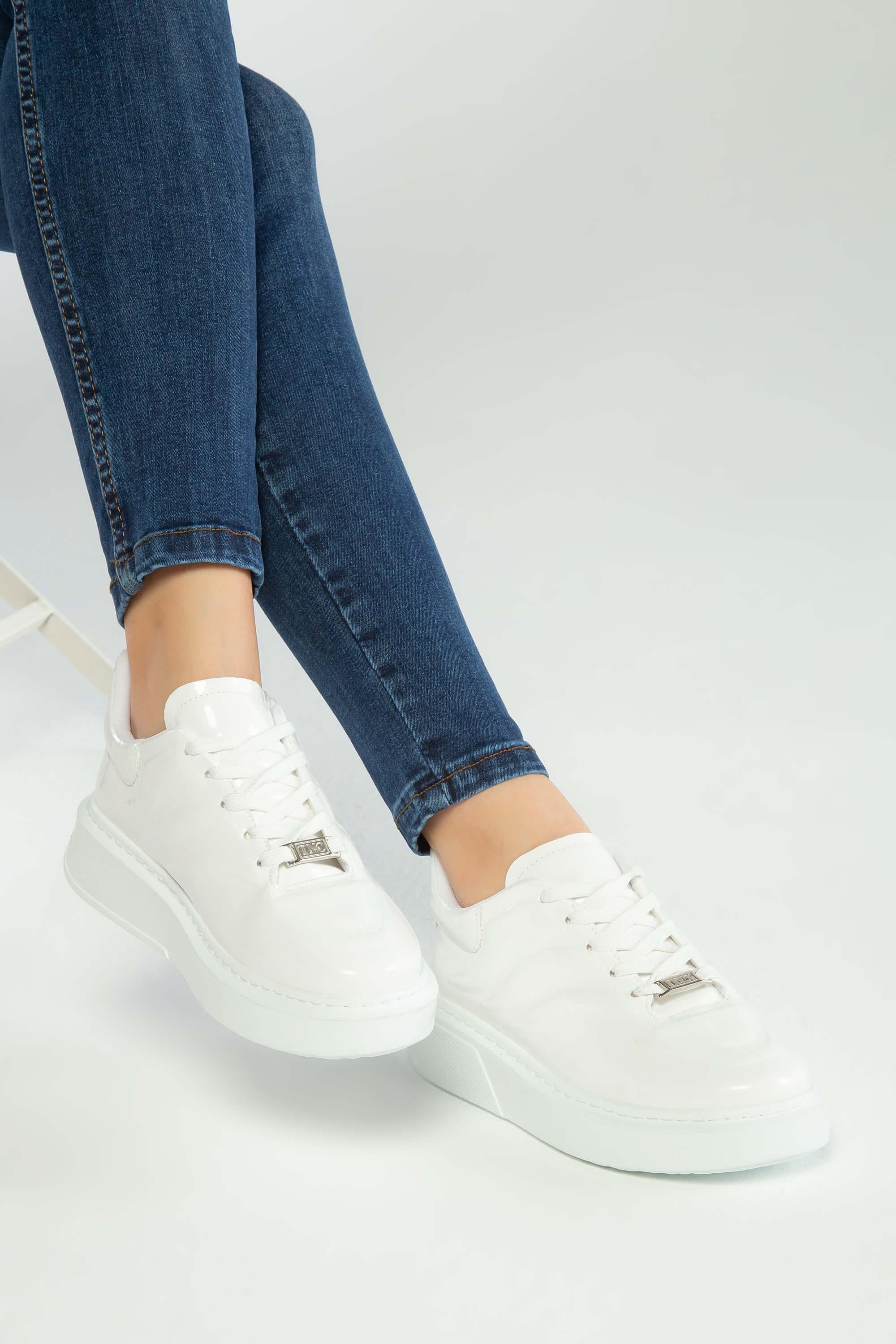 Tamer Tanca Kadın Vegan Beyaz Sneakers & Spor Ayakkabı