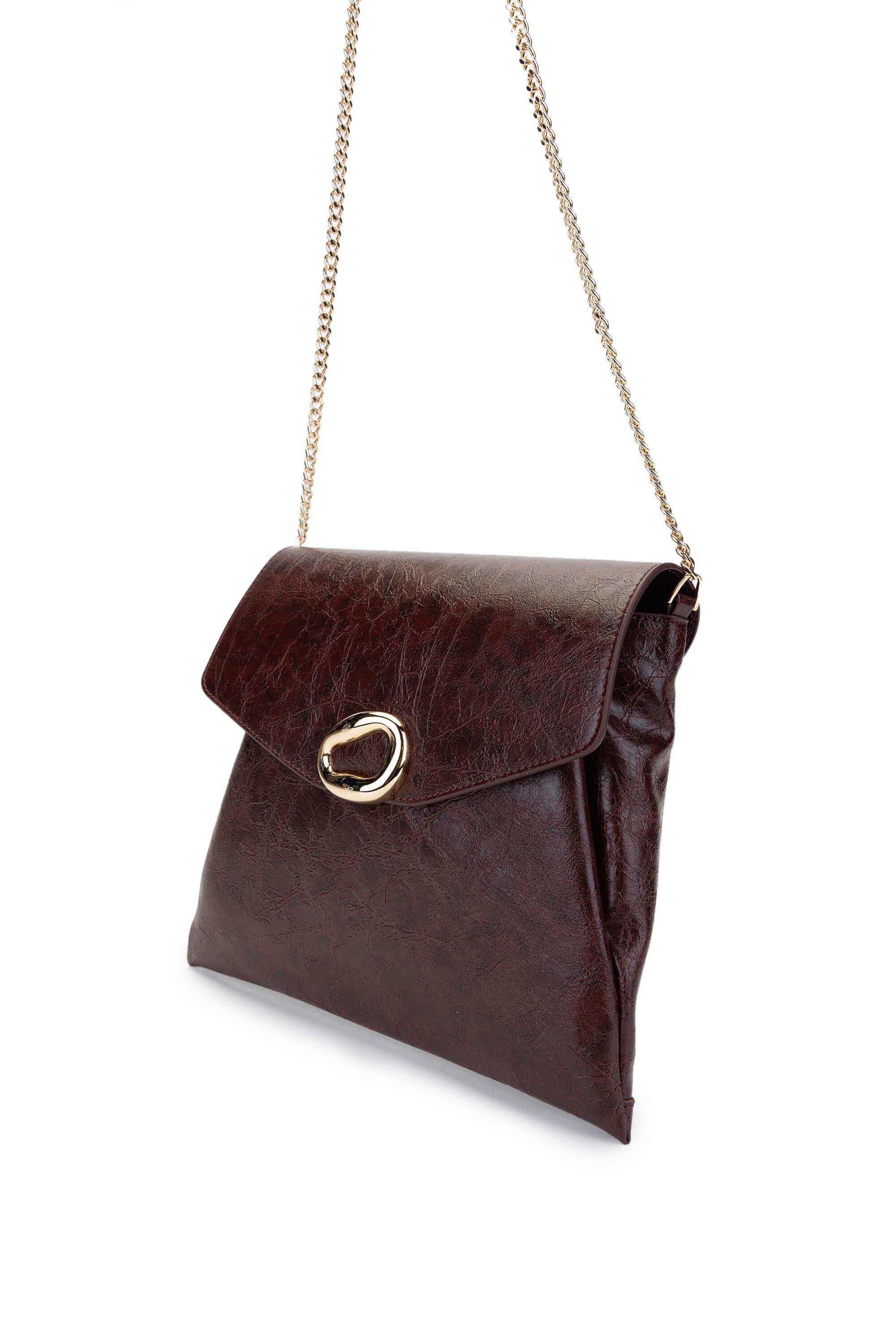 Tamer Tanca Kadın Vegan Bordo Omuz Çanta