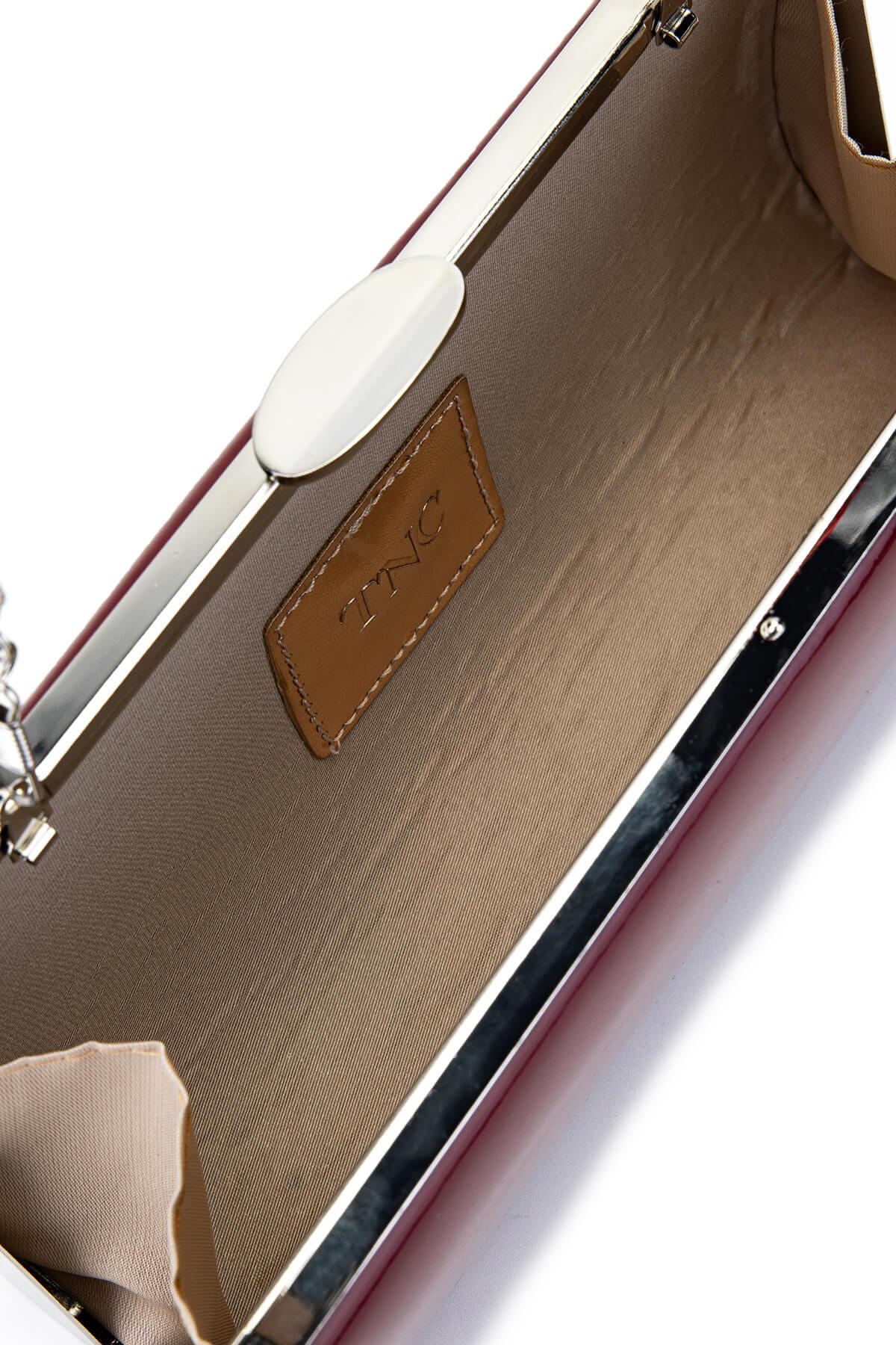 Tamer Tanca Kadın Vegan Bordo Rugan Abiye Çanta