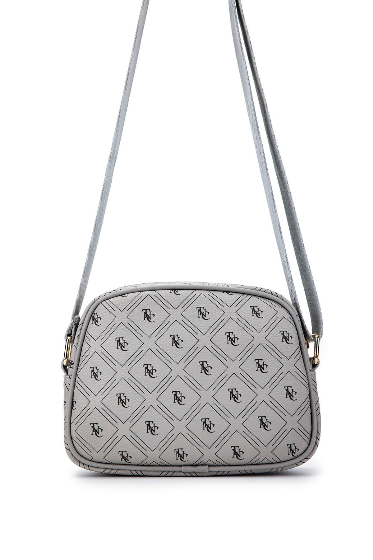 Tamer Tanca Kadın Vegan Gri Postacı Çanta