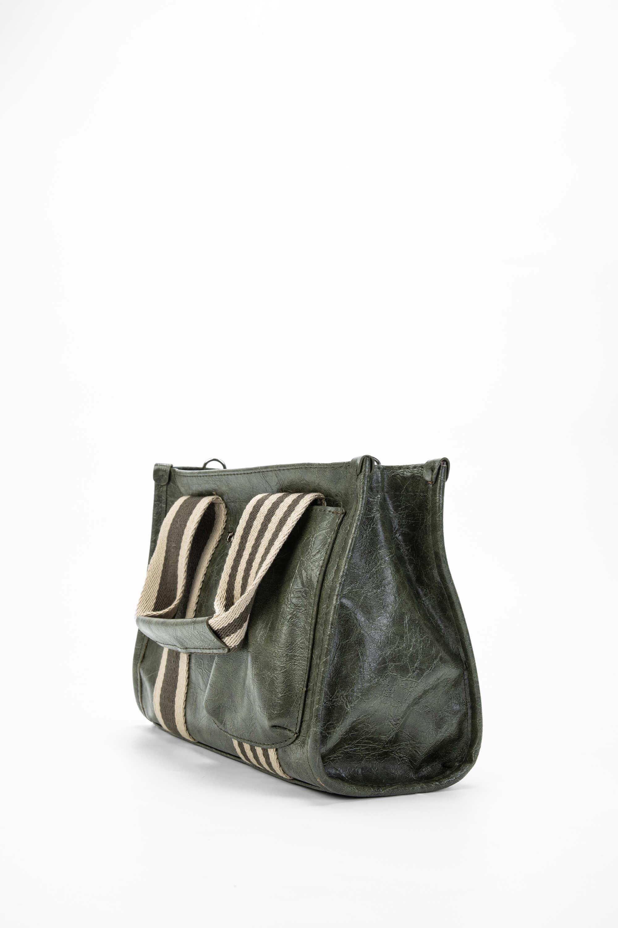 Tamer Tanca Kadın Vegan Haki Rugan Omuz Çanta