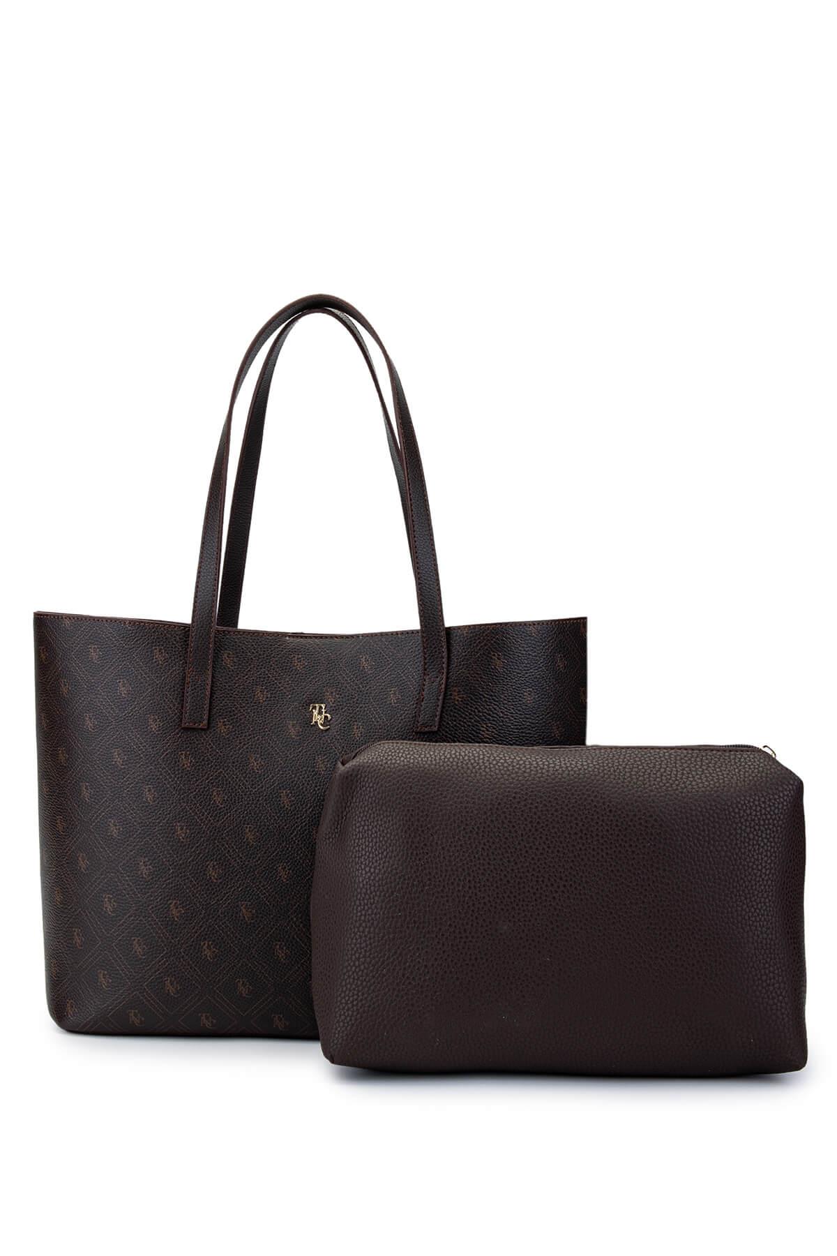 Tamer Tanca Kadın Vegan Kahverengi Omuz Çanta