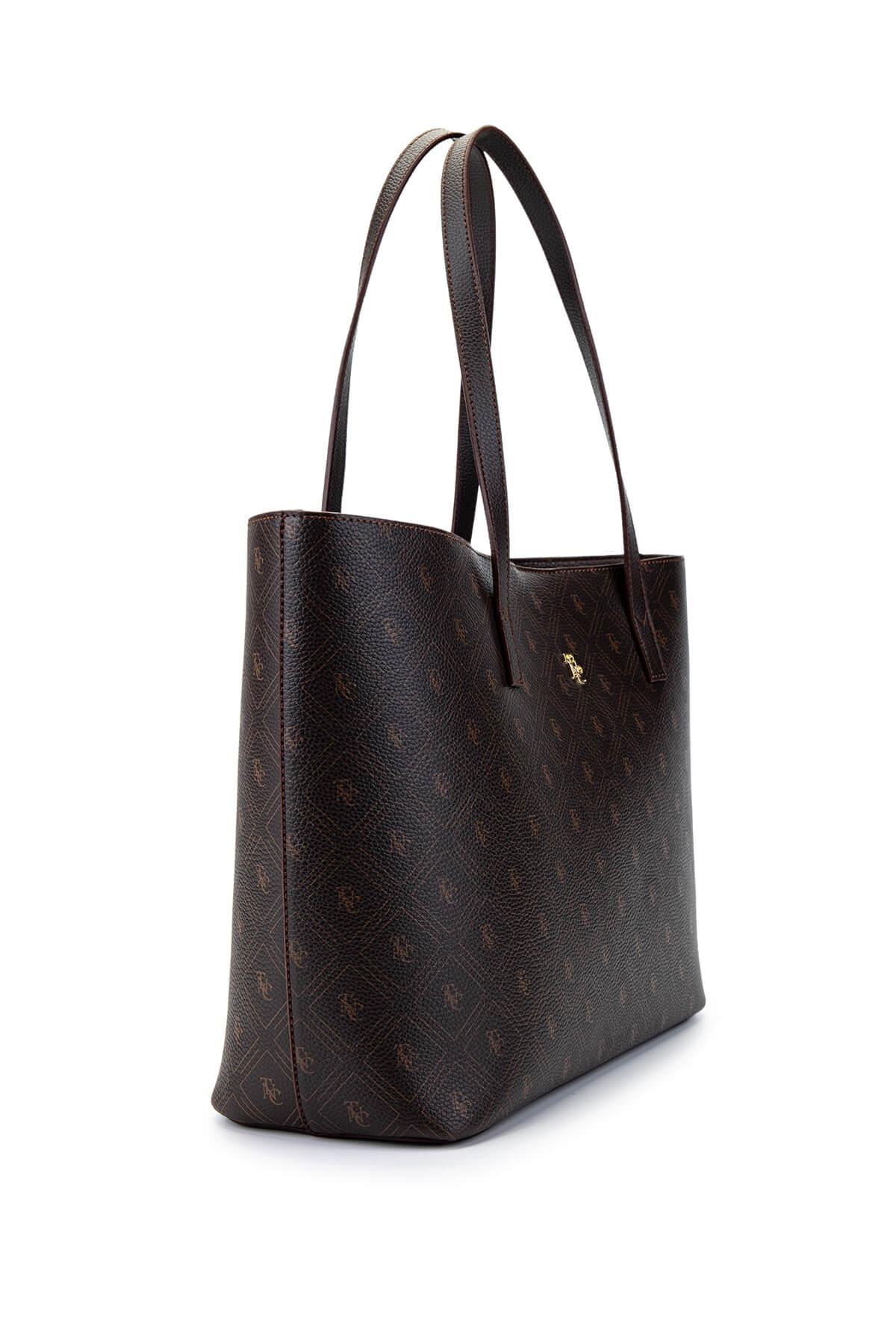 Tamer Tanca Kadın Vegan Kahverengi Omuz Çanta