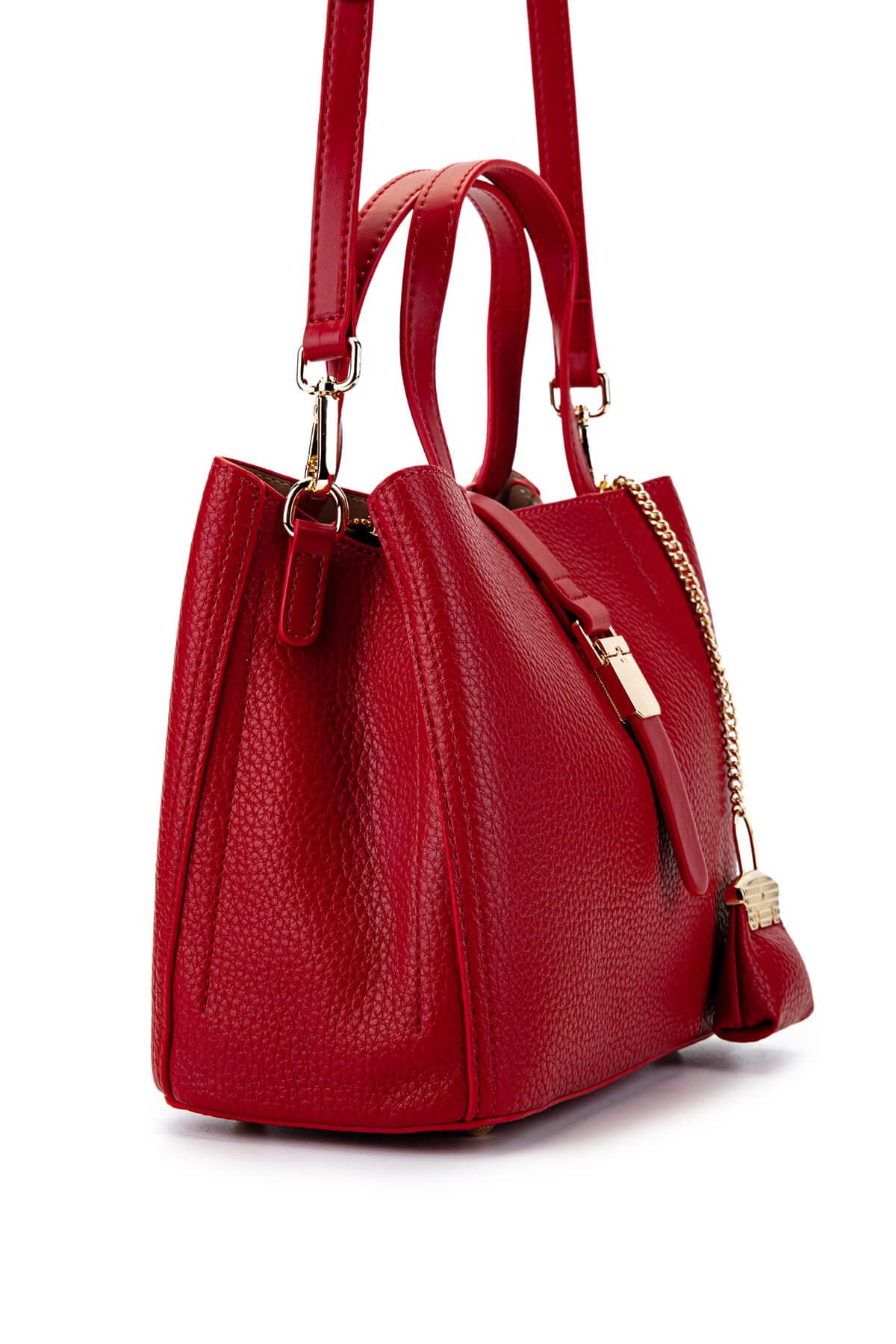 Tamer Tanca Kadın Vegan Kırmızı Omuz Çanta