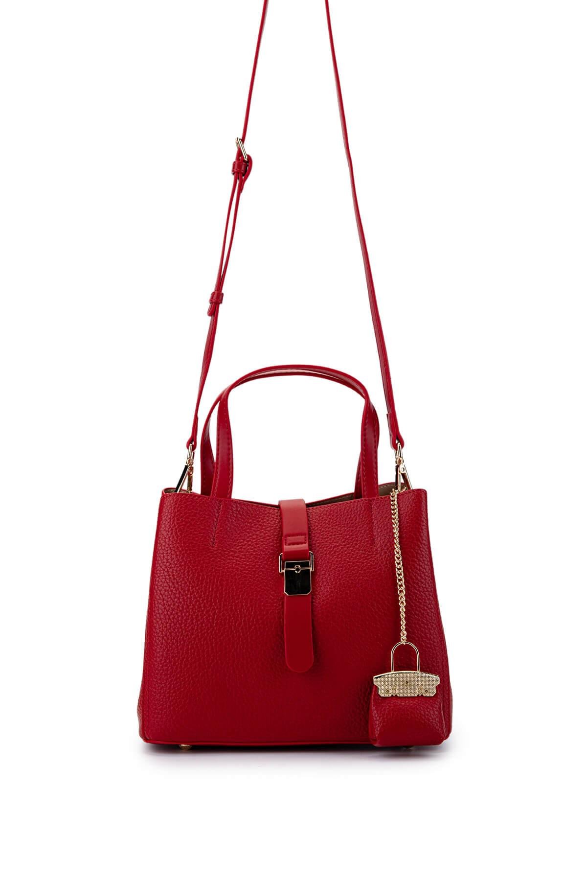 Tamer Tanca Kadın Vegan Kırmızı Omuz Çanta