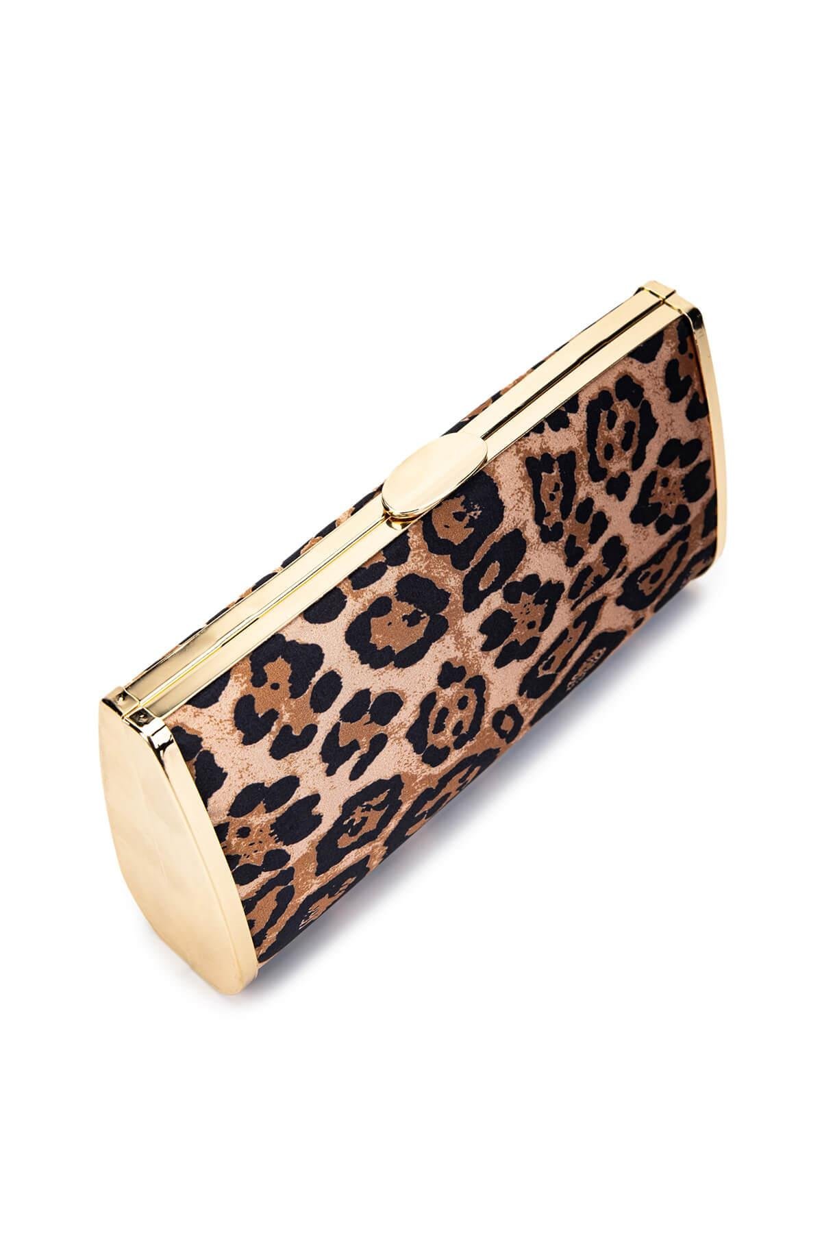 Tamer Tanca Kadın Vegan Leopar Abiye Çanta