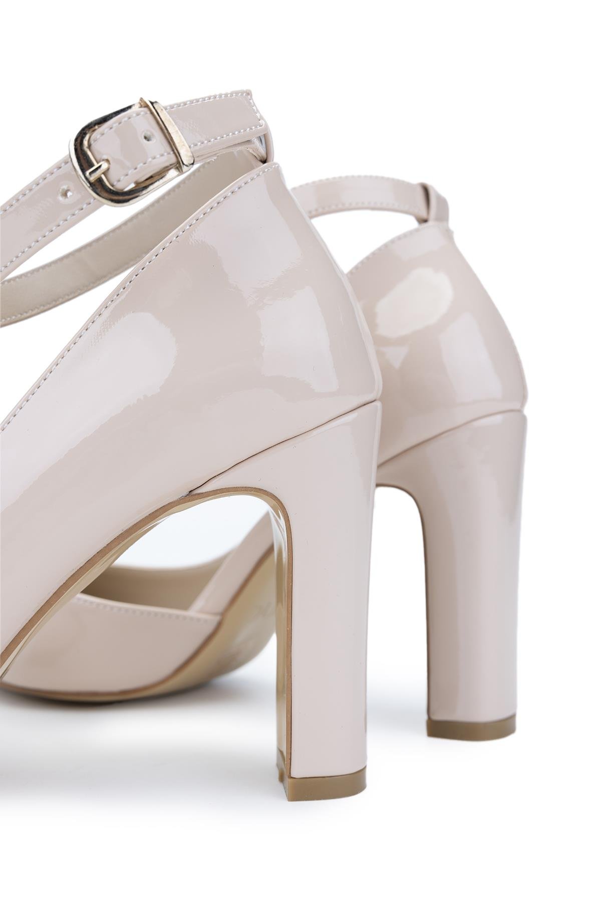 Tamer Tanca Kadın Vegan Nude Rugan Topuklu & Stiletto Ayakkabı