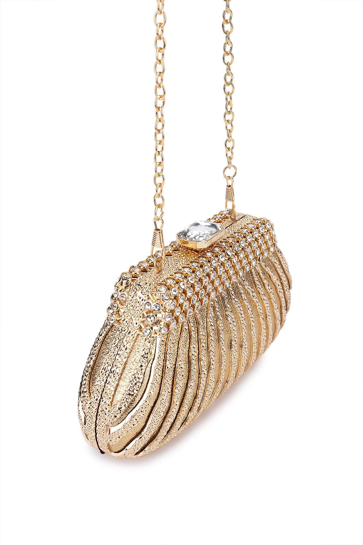 Tamer Tanca Kadın Vegan Sarı Abiye Çanta