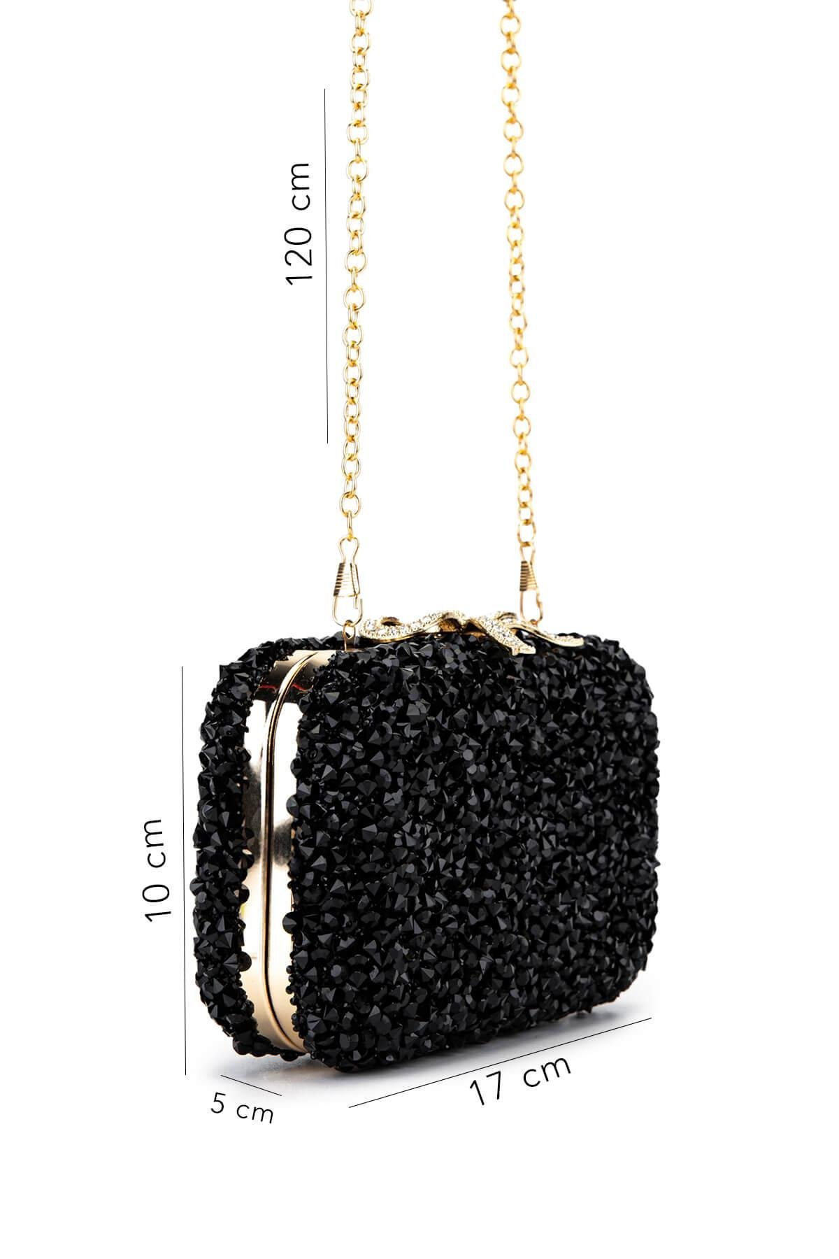 Tamer Tanca Kadın Vegan Siyah Abiye Çanta