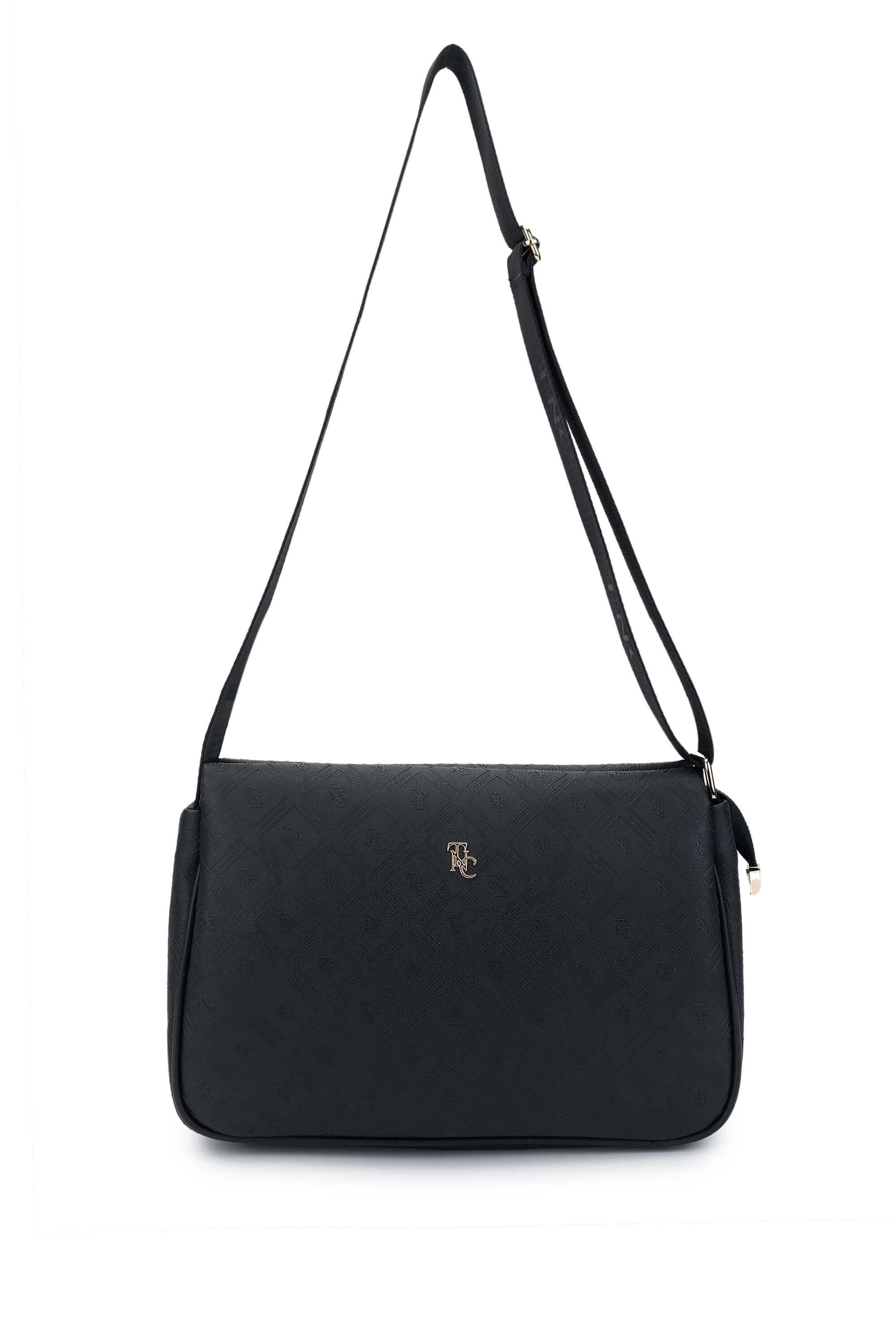 Tamer Tanca Kadın Vegan Siyah Postacı Çanta