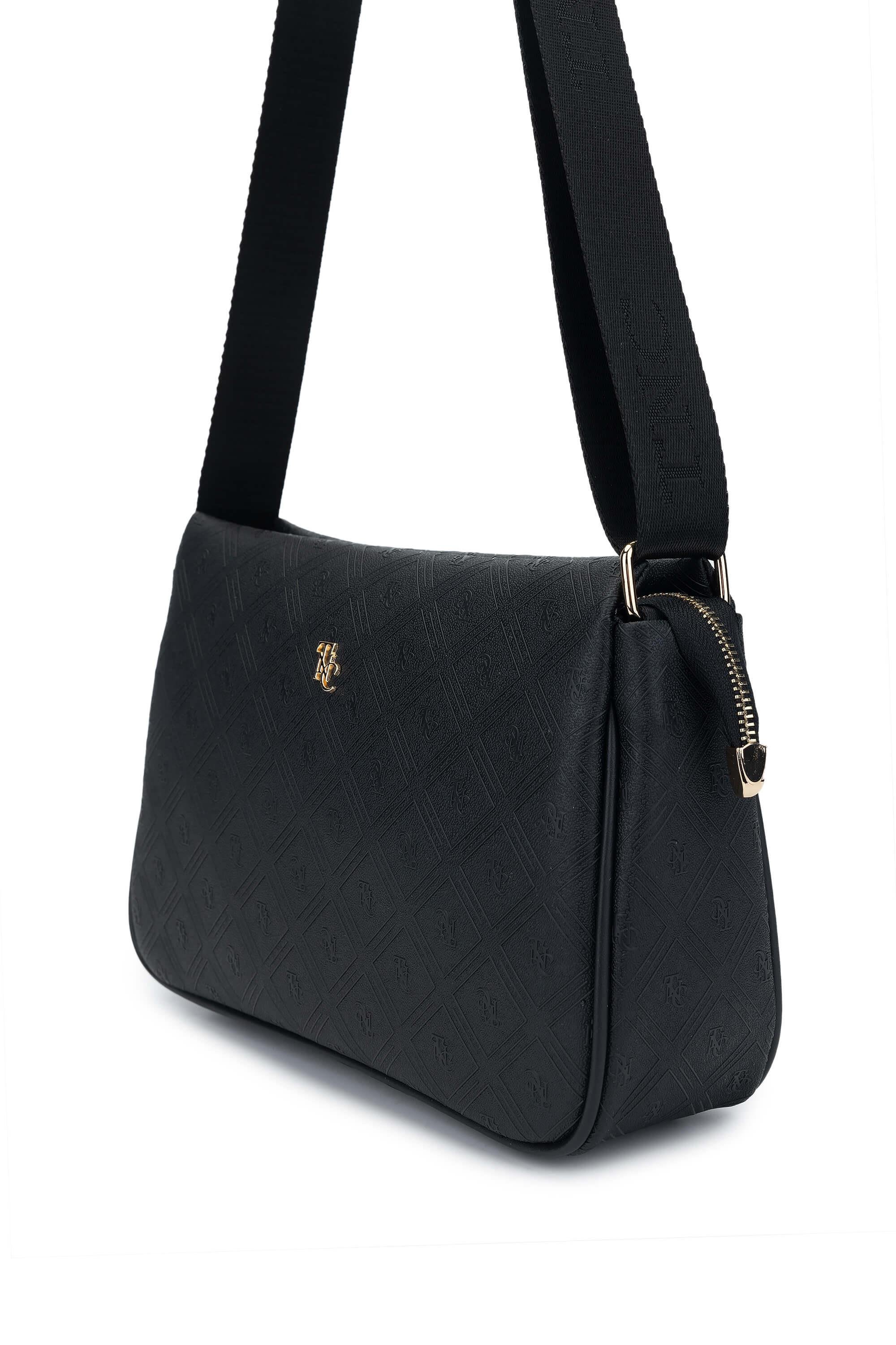 Tamer Tanca Kadın Vegan Siyah Postacı Çanta