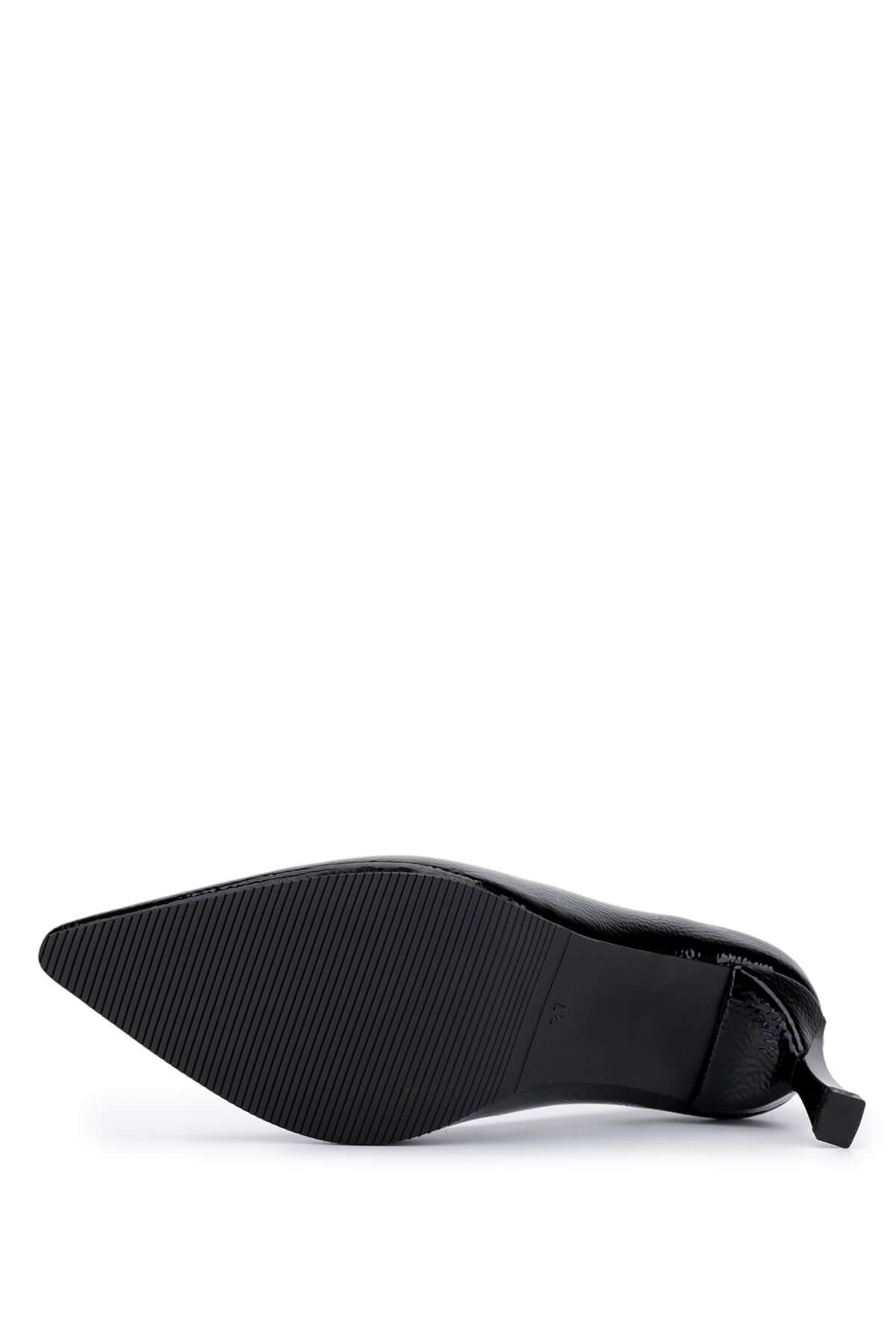 Tamer Tanca Kadın Vegan Siyah Rugan Stiletto Ayakkabı