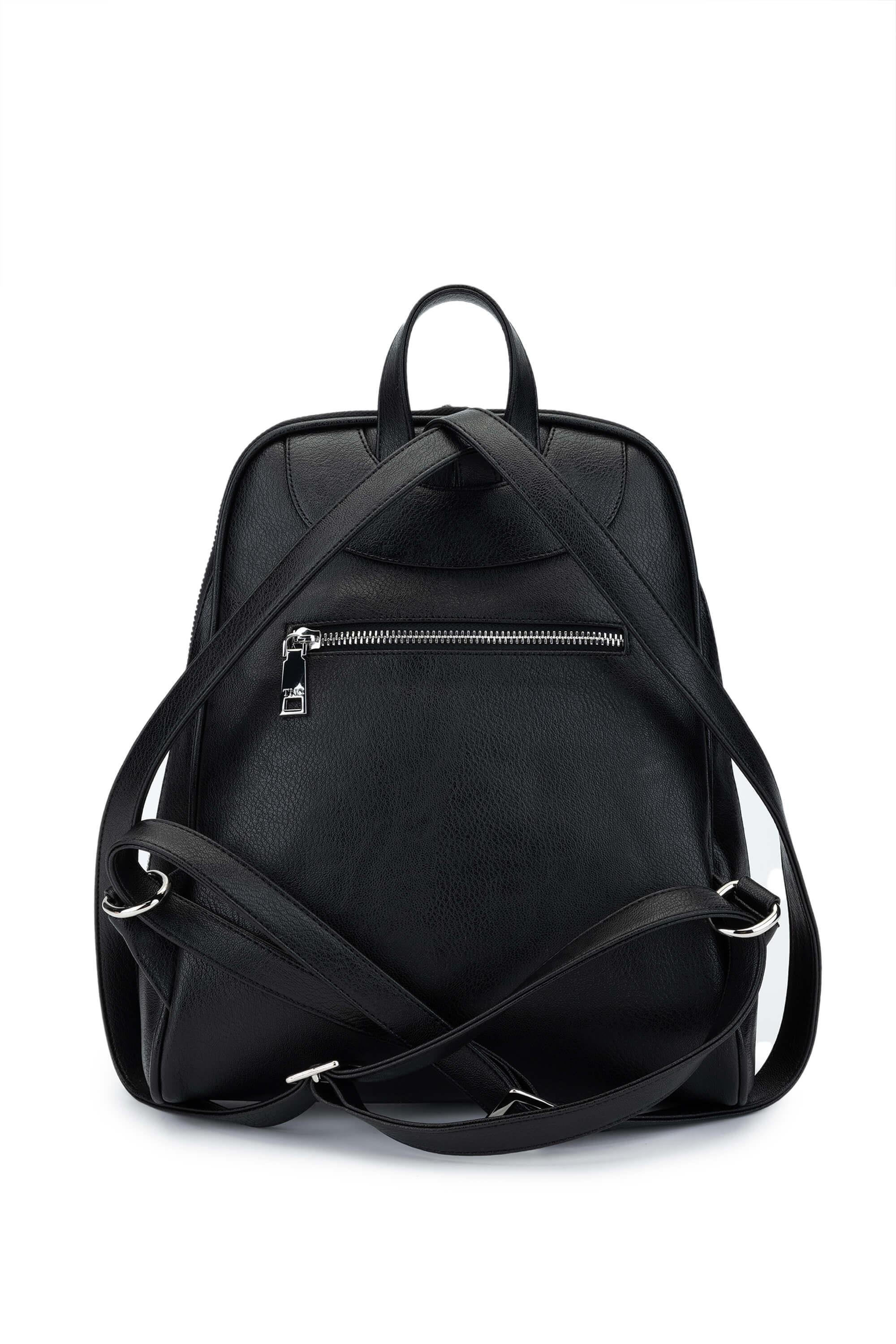 Tamer Tanca Kadın Vegan Siyah Sırt Çantası