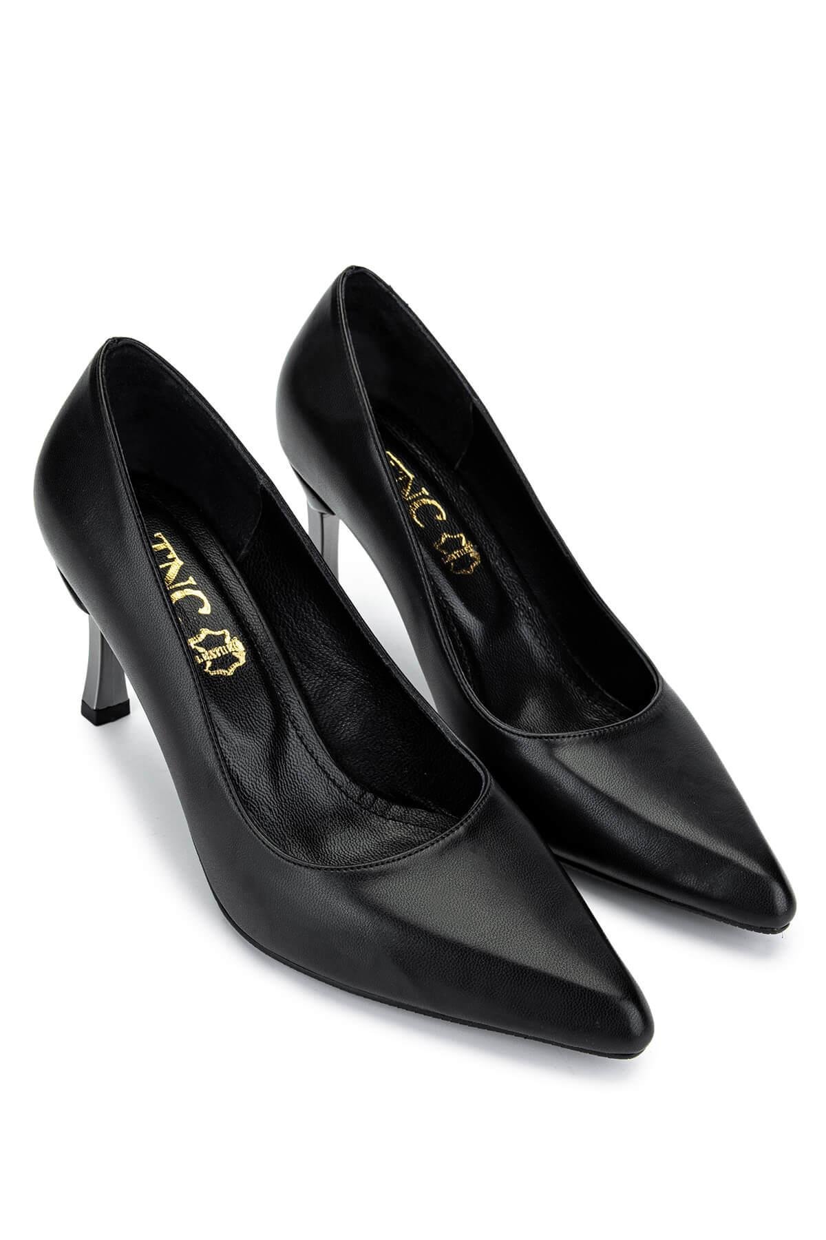 Tamer Tanca Kadın Vegan Siyah Stiletto Ayakkabı