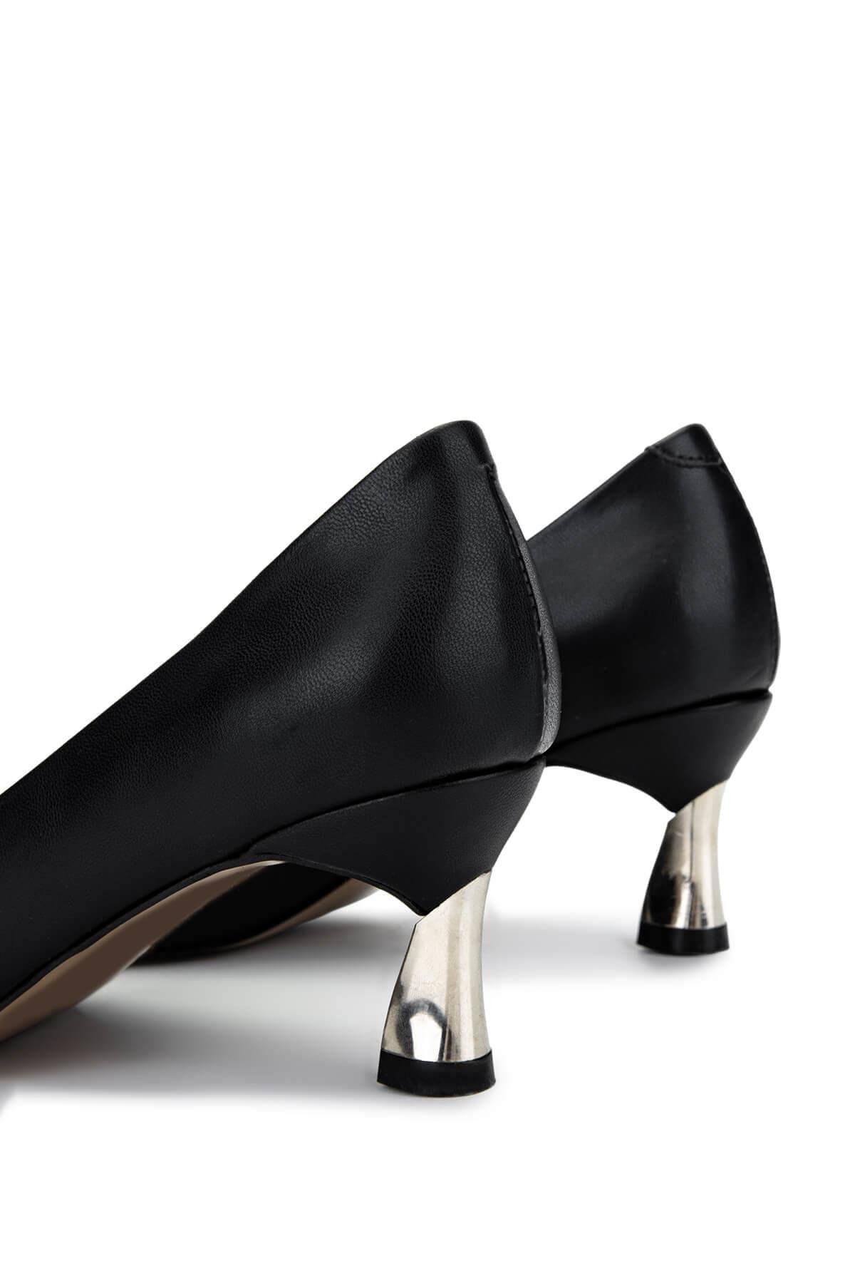 Tamer Tanca Kadın Vegan Siyah Topuklu Ayakkabı