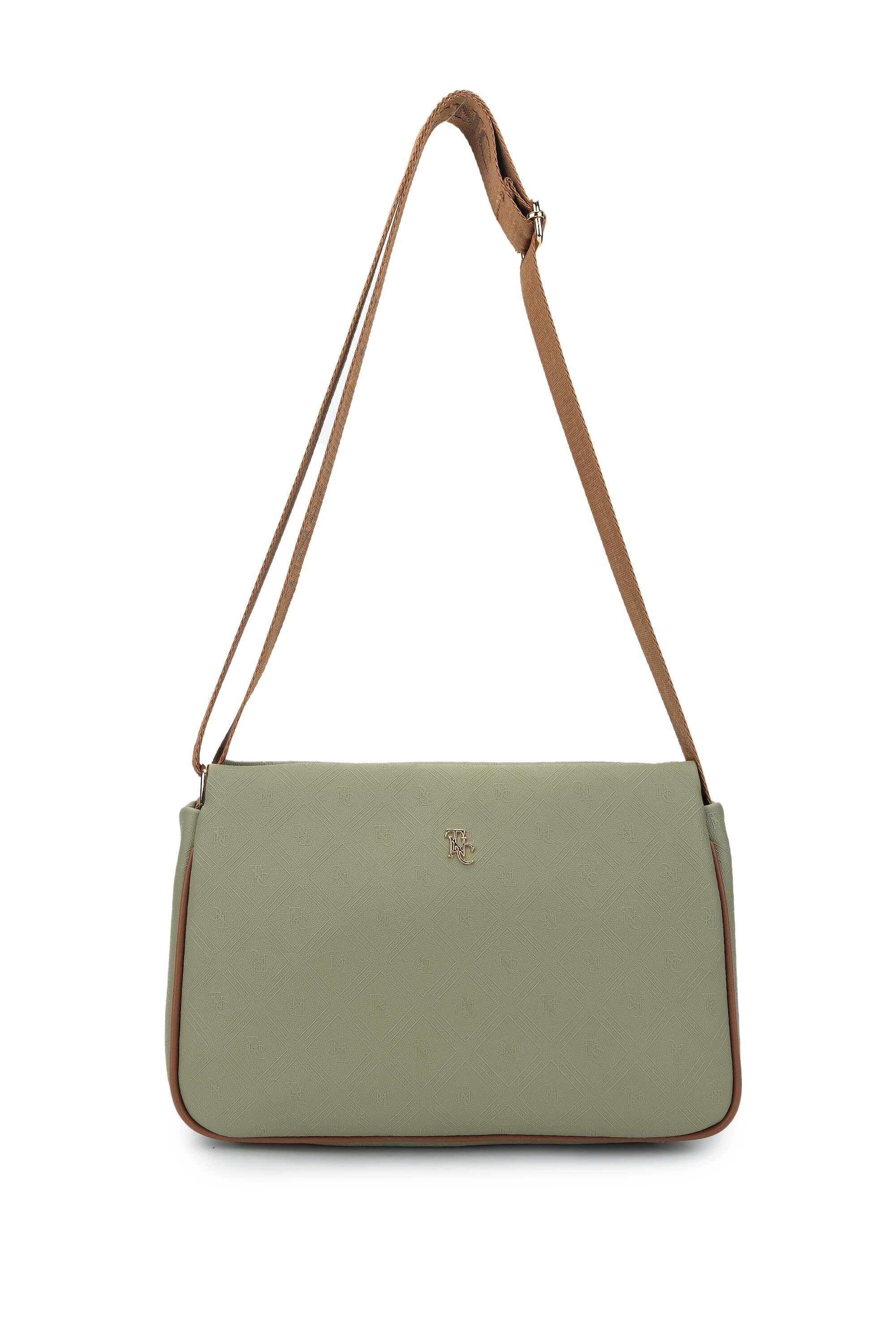 Tamer Tanca Kadın Vegan Yeşil Postacı Çanta