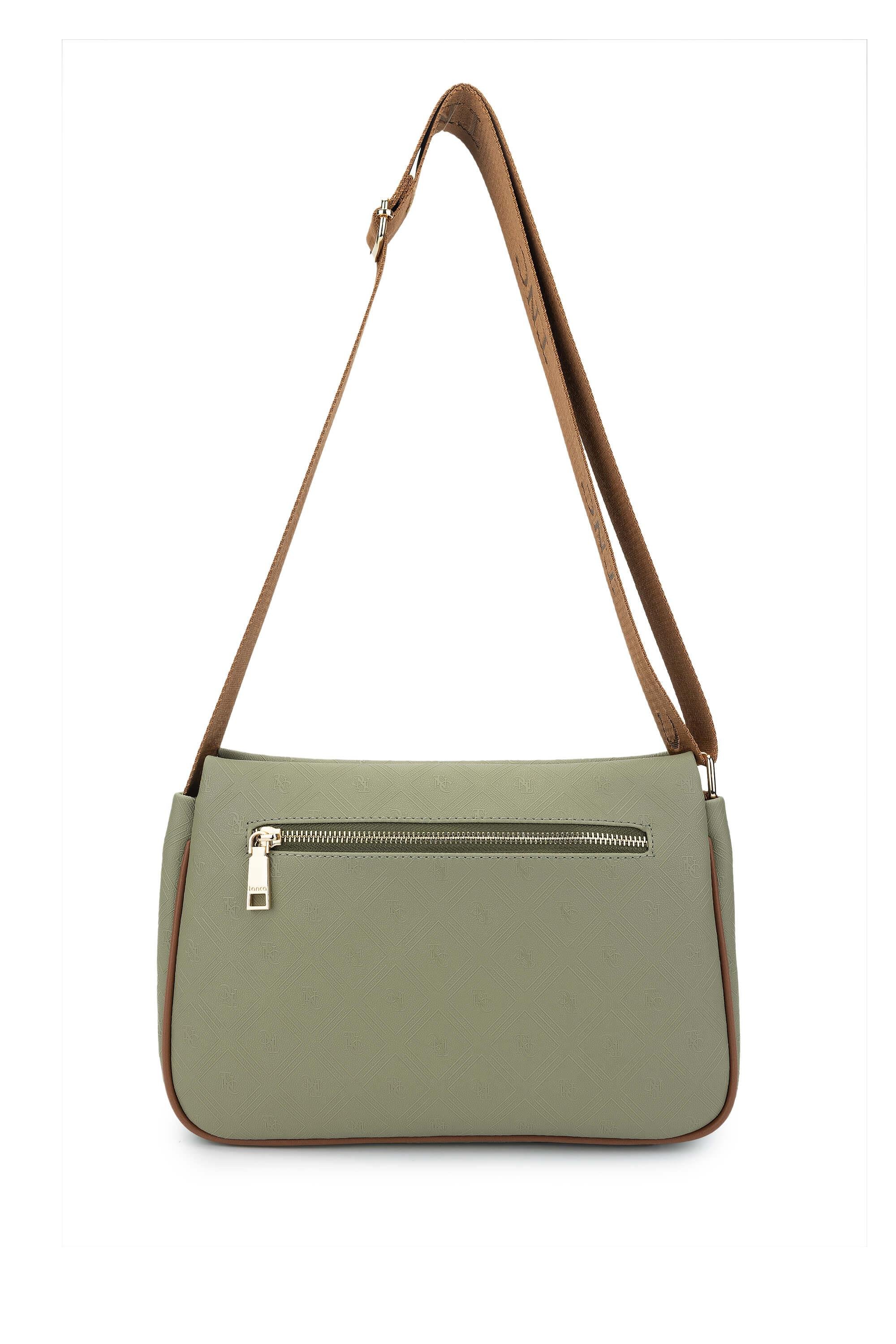 Tamer Tanca Kadın Vegan Yeşil Postacı Çanta