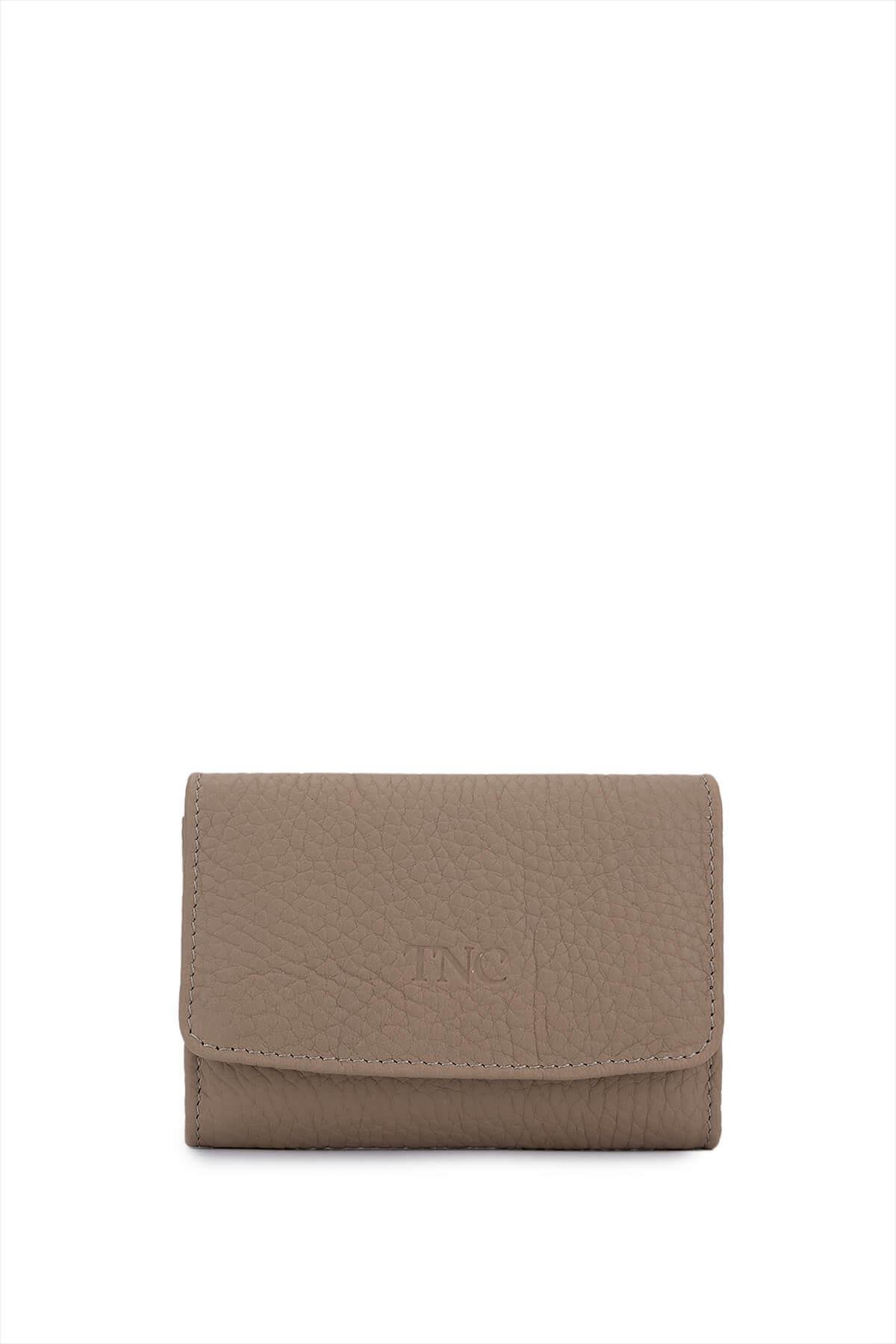 Tamer Tanca Unisex Hakiki Deri Bej Floter Kartlık