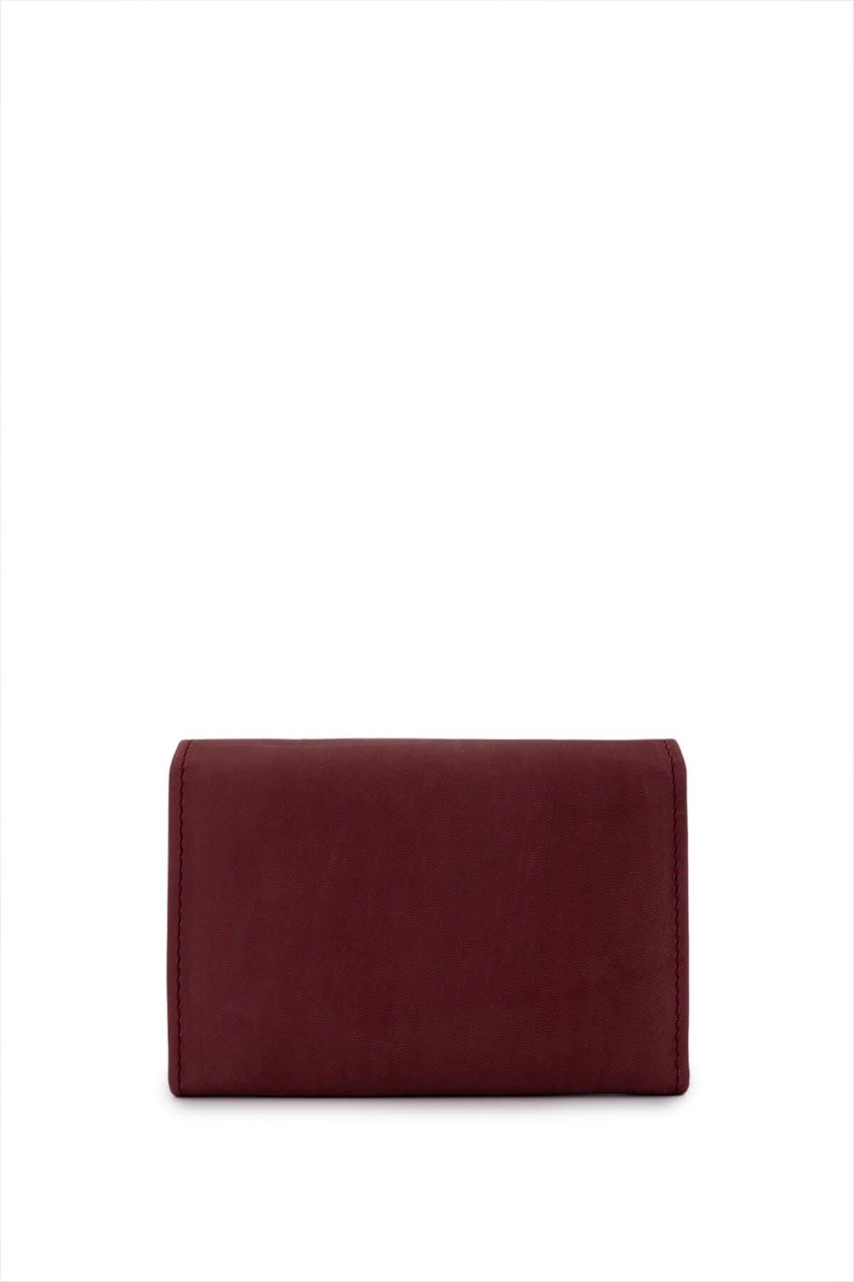 Tamer Tanca Unisex Hakiki Deri Bordo Kartlık