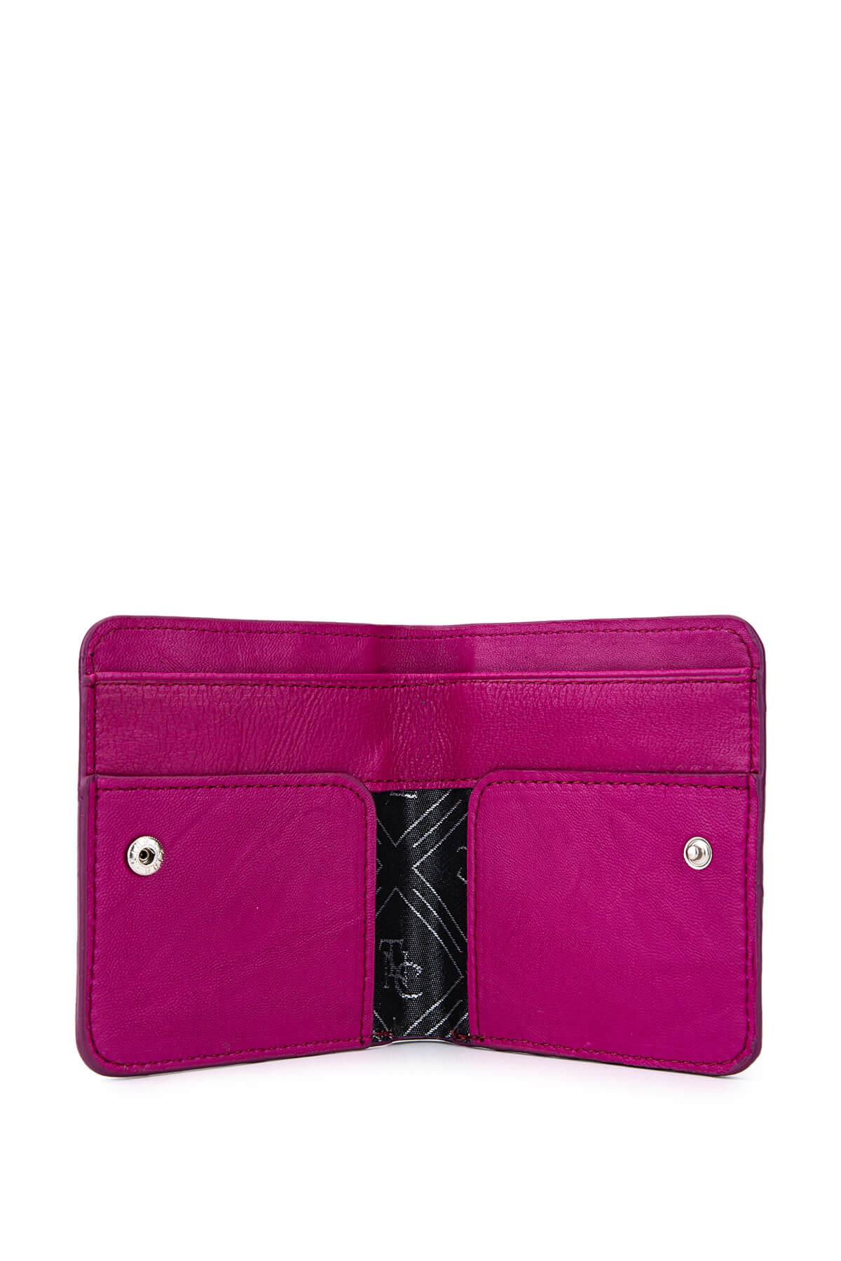 Tamer Tanca Unisex Hakiki Deri Fuşya Kartlık