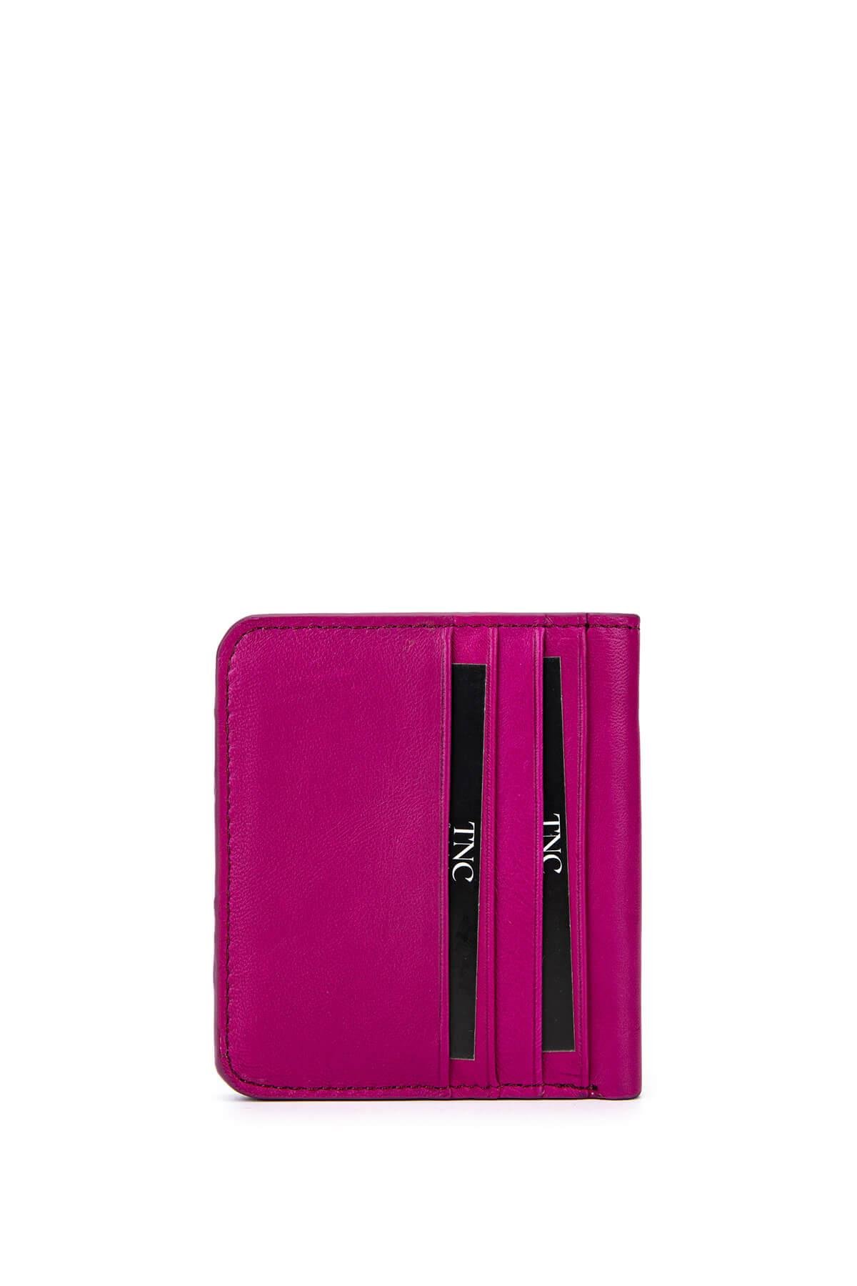 Tamer Tanca Unisex Hakiki Deri Fuşya Kartlık