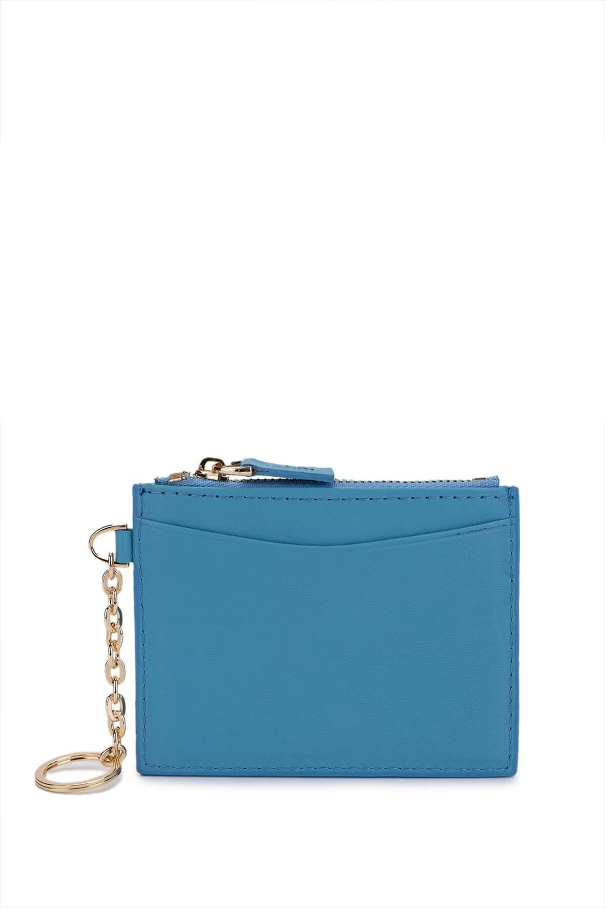 Tamer Tanca Unisex Hakiki Deri Mavi Kartlık