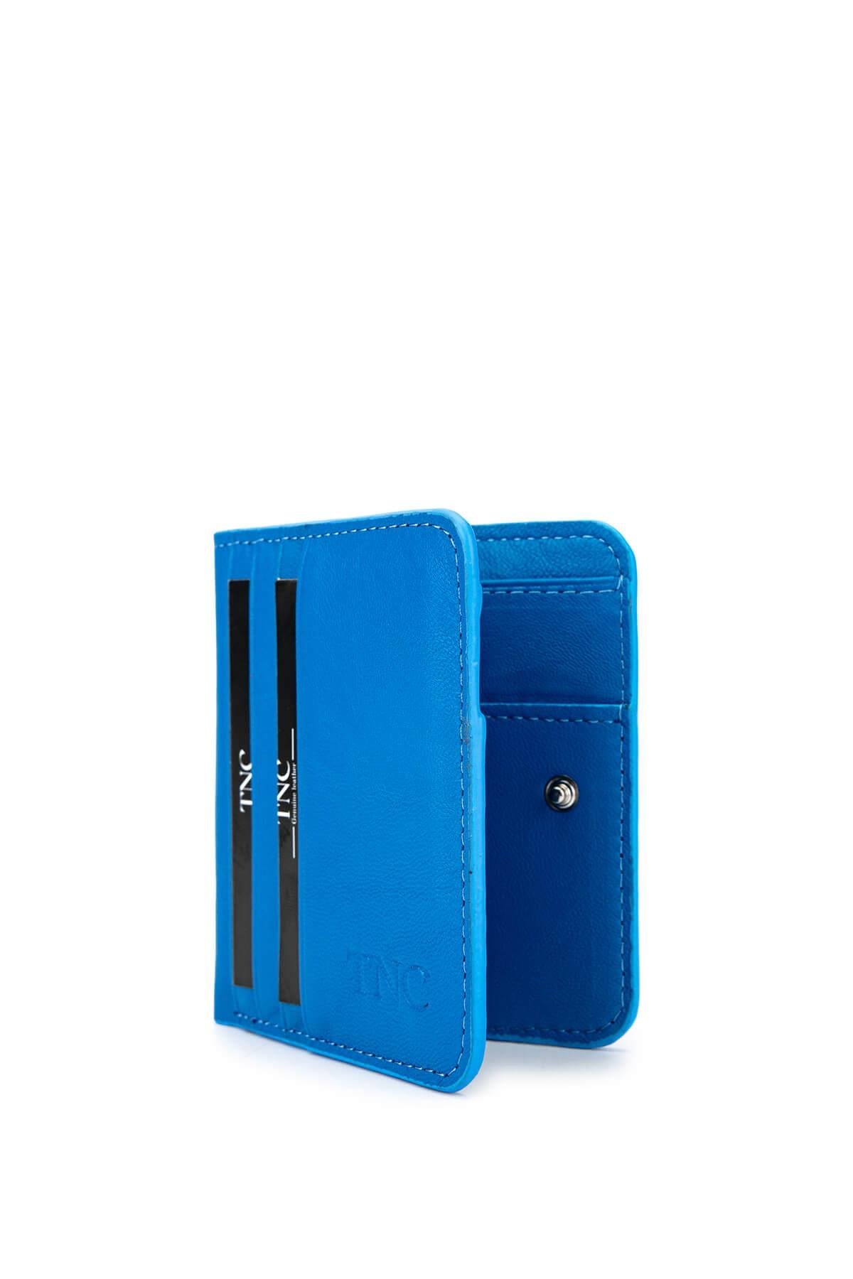 Tamer Tanca Unisex Hakiki Deri Mavi Kartlık