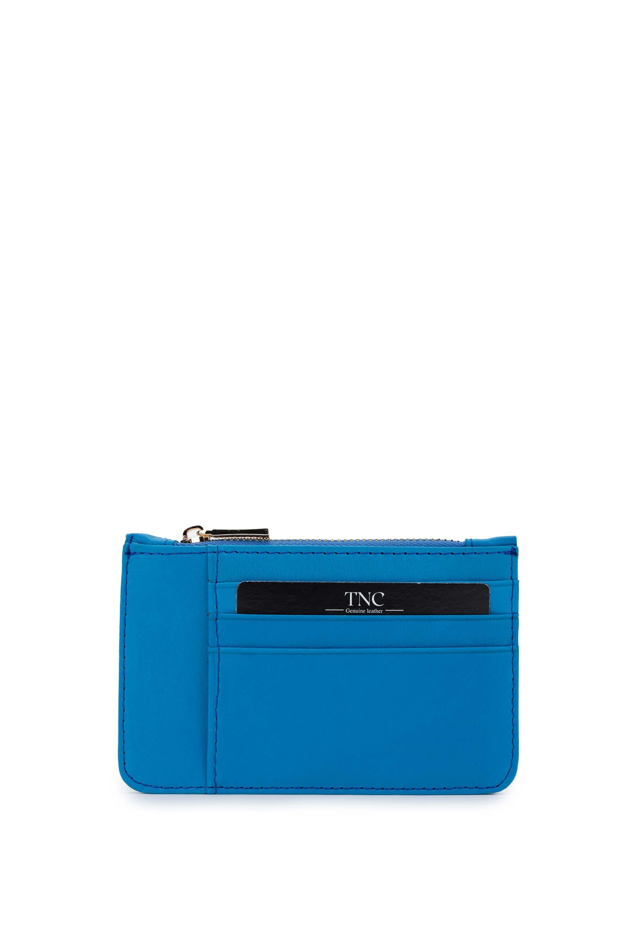 Tamer Tanca Unisex Hakiki Deri Mavi Kartlık