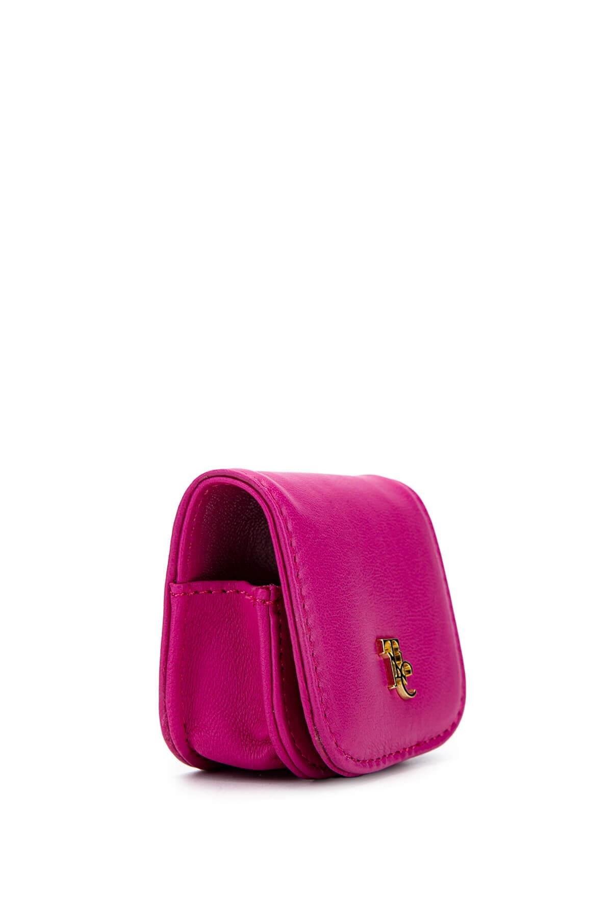 Tamer Tanca Unisex Hakiki Deri Mor Airpods Kılıfı Cuzdan