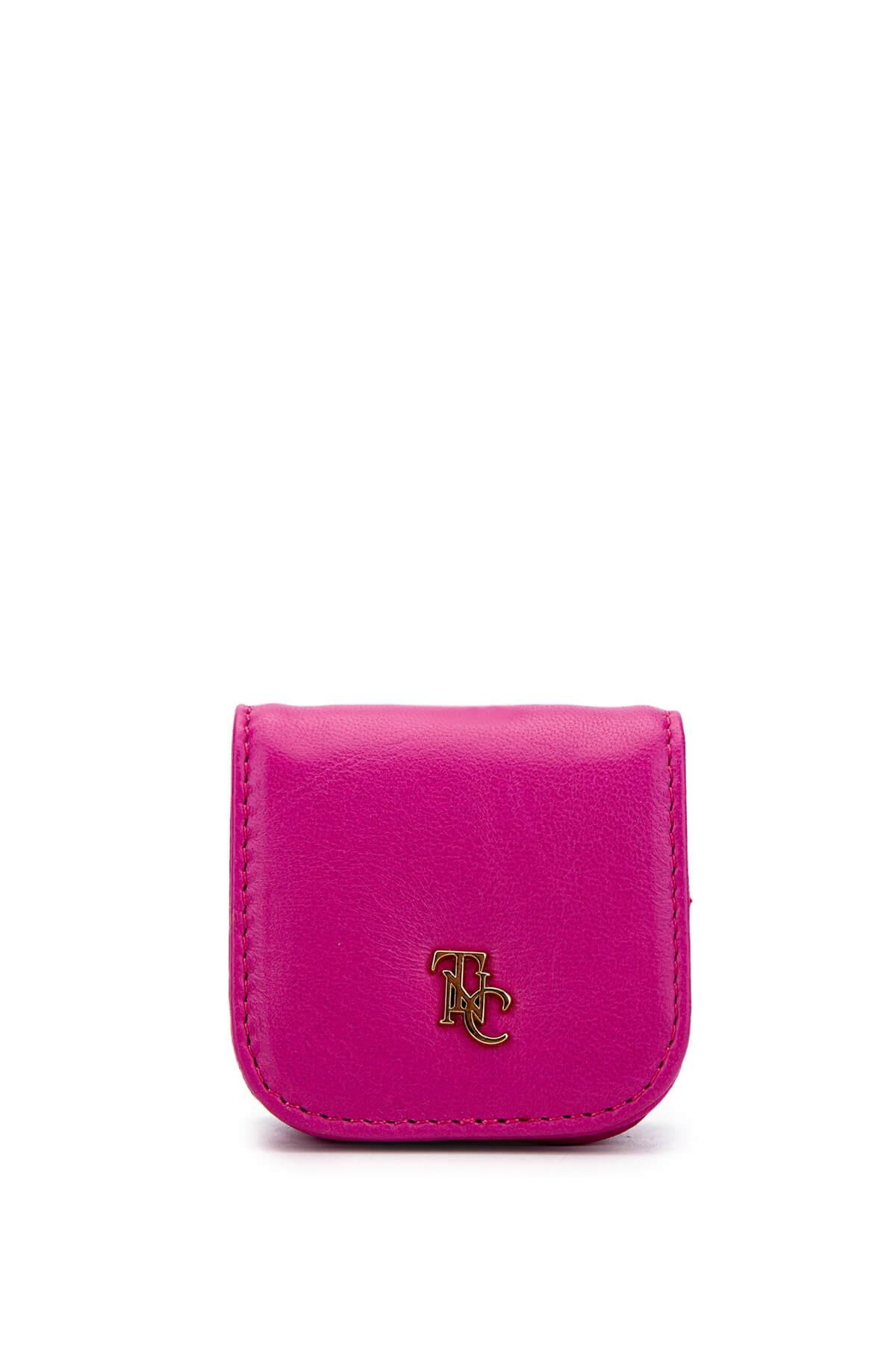 Tamer Tanca Unisex Hakiki Deri Mor Airpods Kılıfı Cuzdan