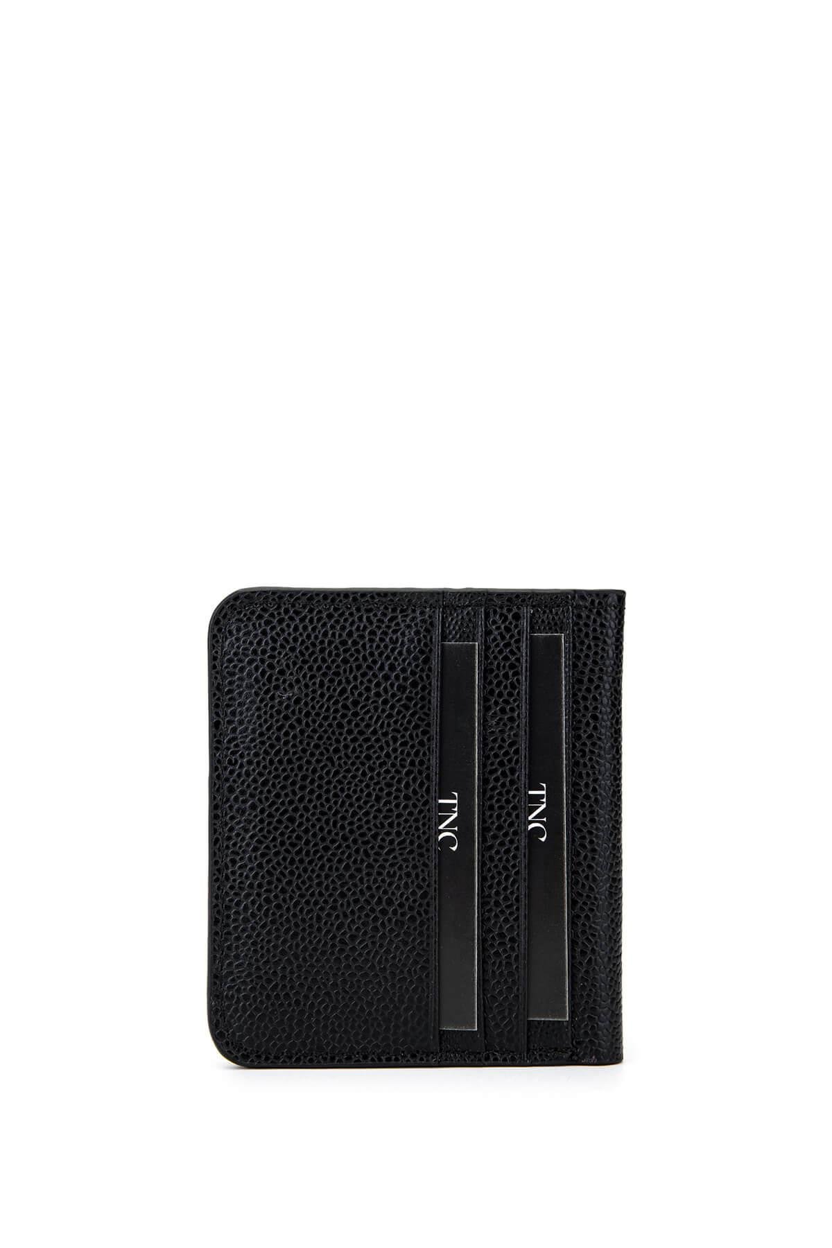 Tamer Tanca Unisex Hakiki Deri Siyah Havyar Kartlık