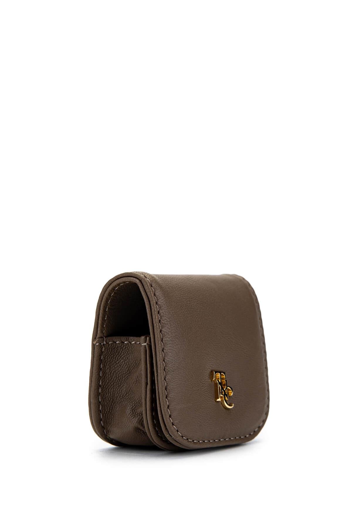 Tamer Tanca Unisex Hakiki Deri Vizon Airpods Kılıfı Cuzdan