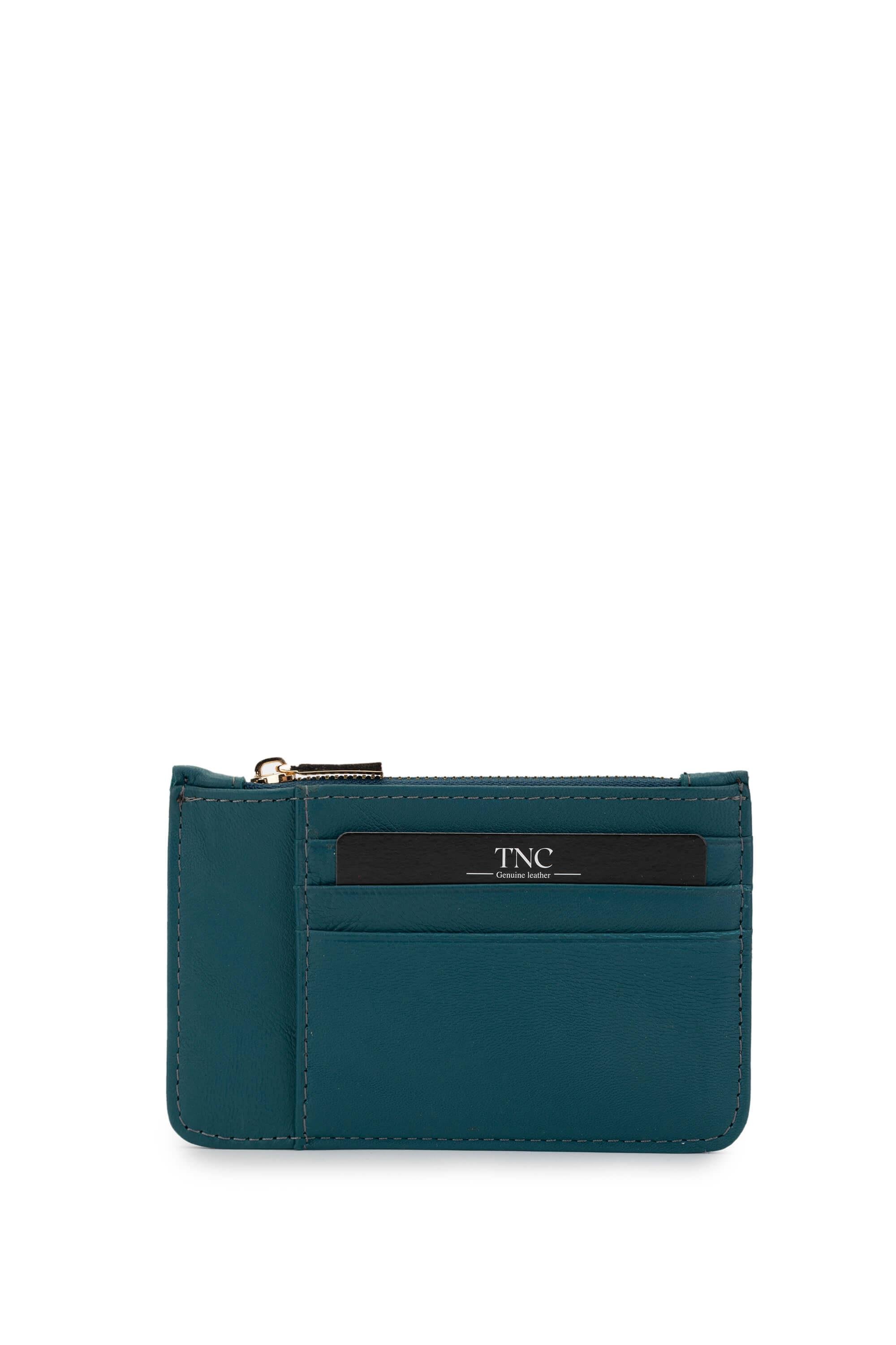 Tamer Tanca Unisex Hakiki Petrol Deri Kartlık