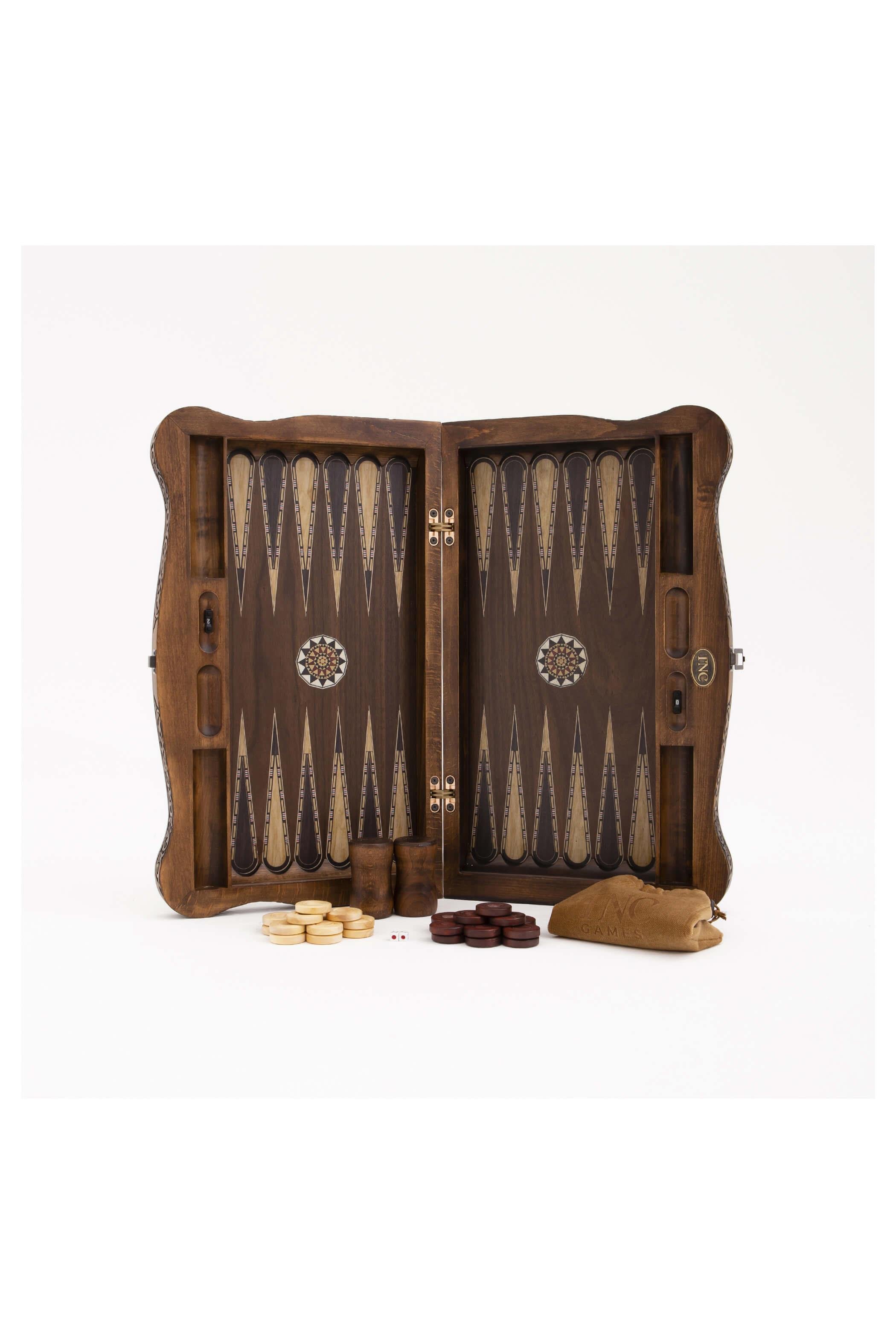 Tamer Tanca Unisex Masif Ahşap Kahverengi Tavla