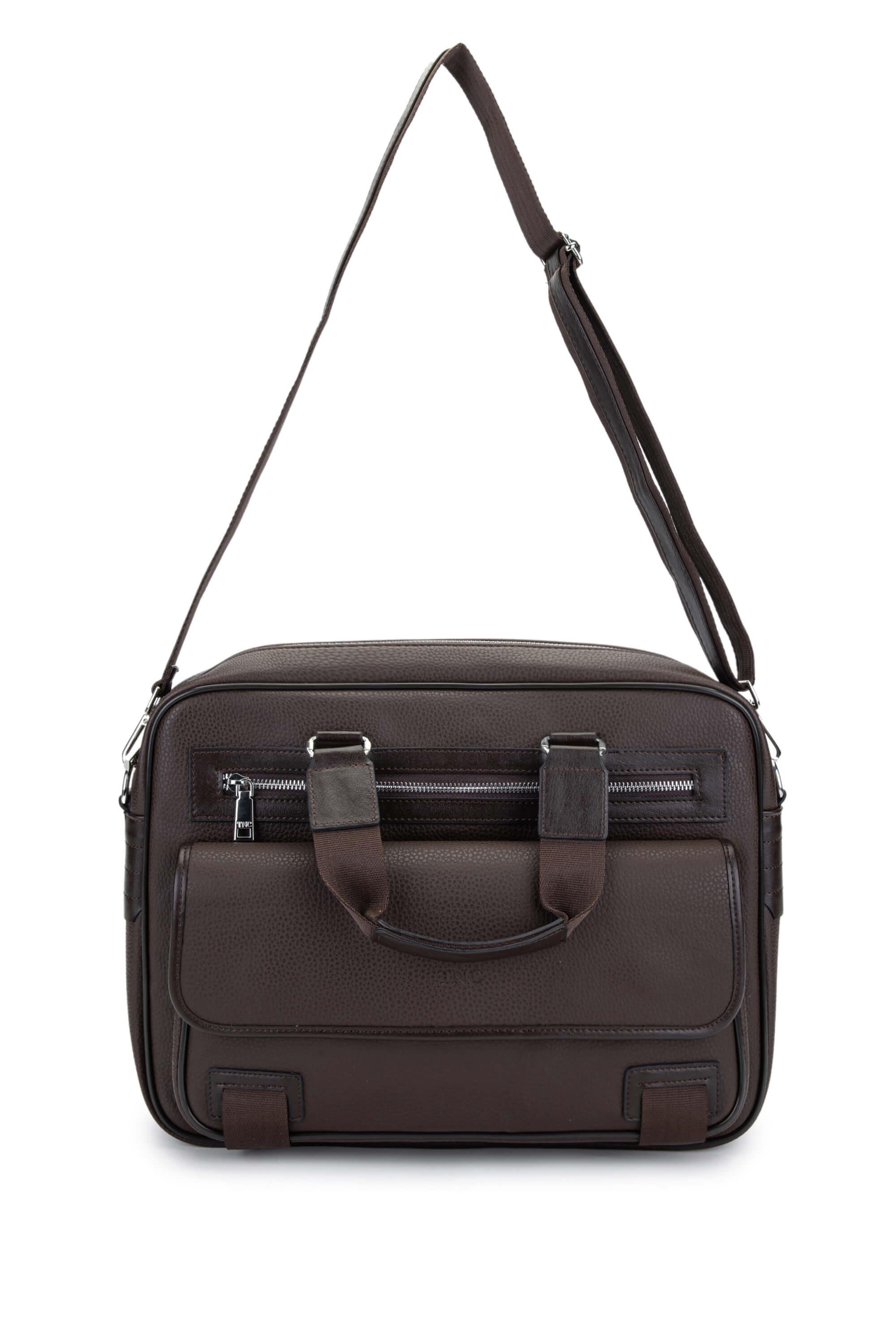 Tamer Tanca Unisex Vegan Kahverengi Evrak Çantası