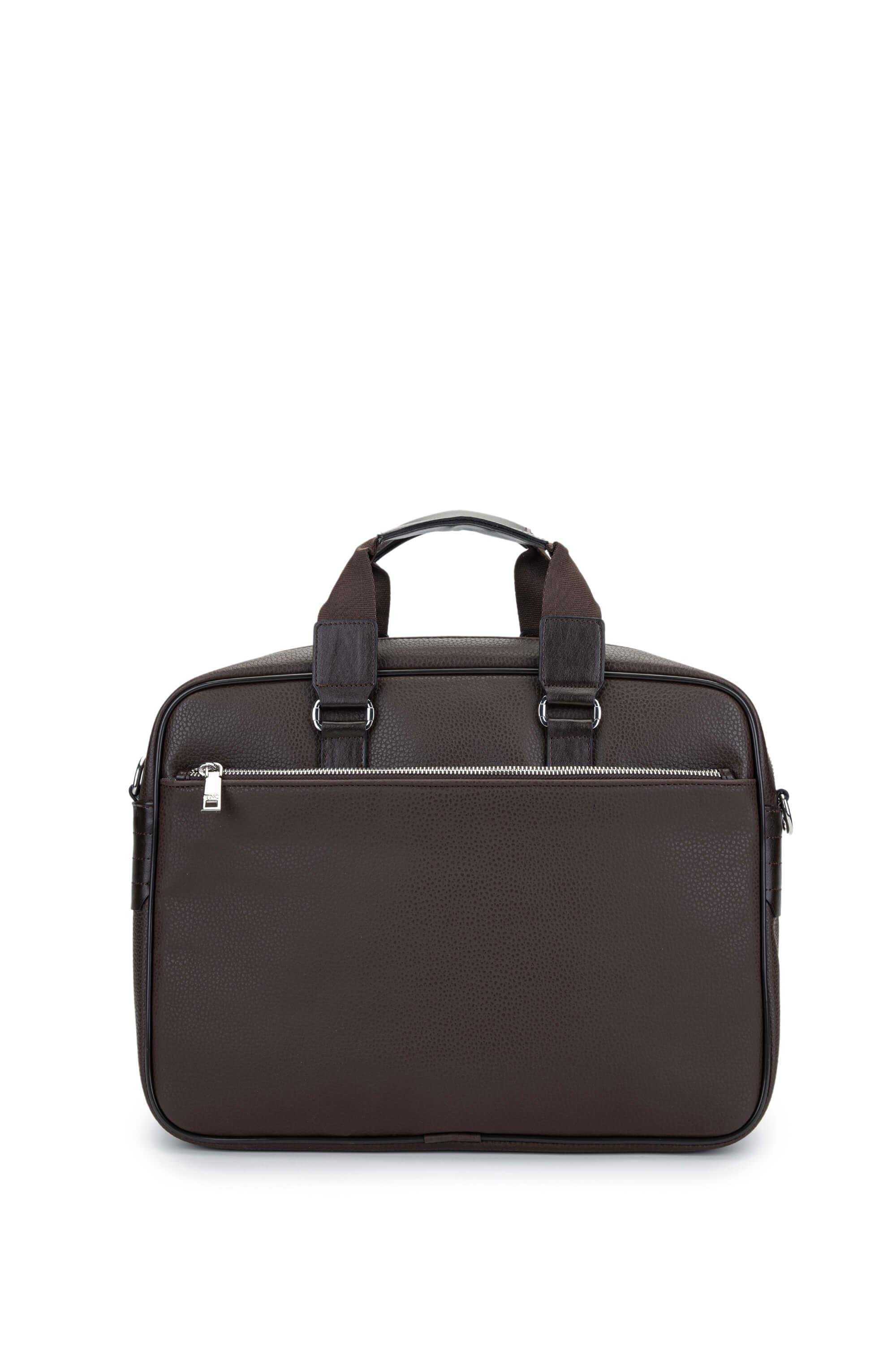 Tamer Tanca Unisex Vegan Kahverengi Evrak Çantası