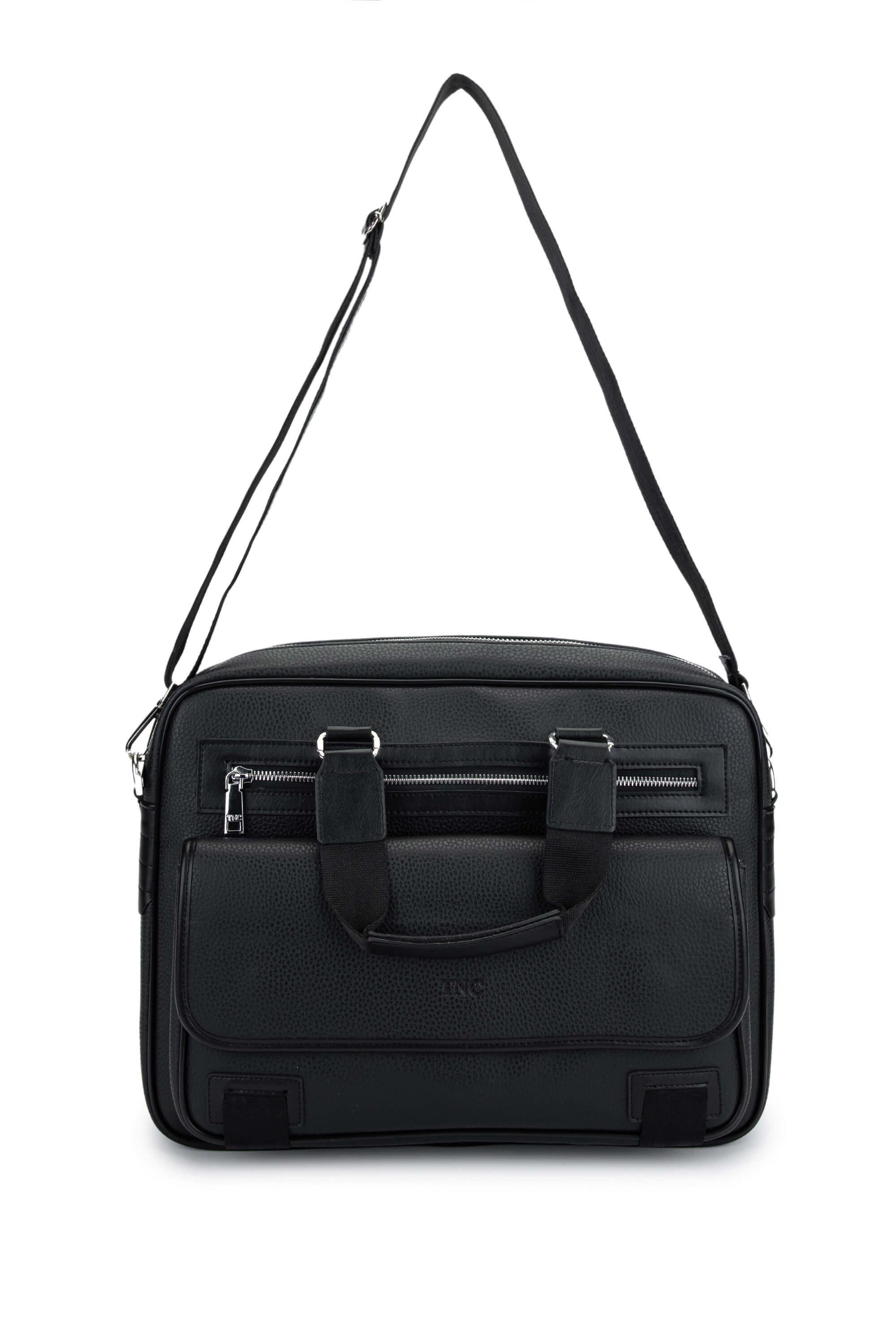 Tamer Tanca Unisex Vegan Siyah Evrak Çantası