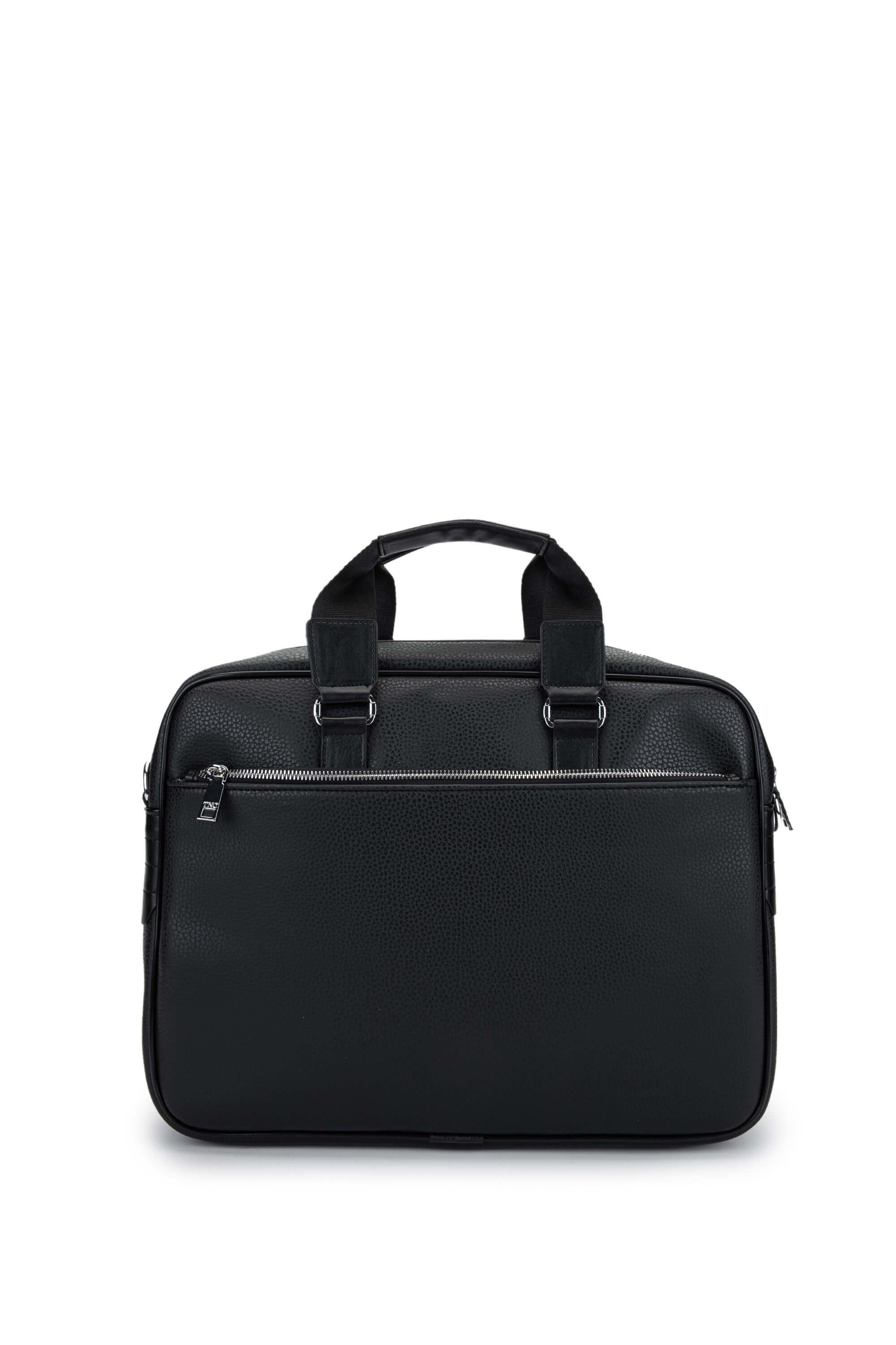 Tamer Tanca Unisex Vegan Siyah Evrak Çantası