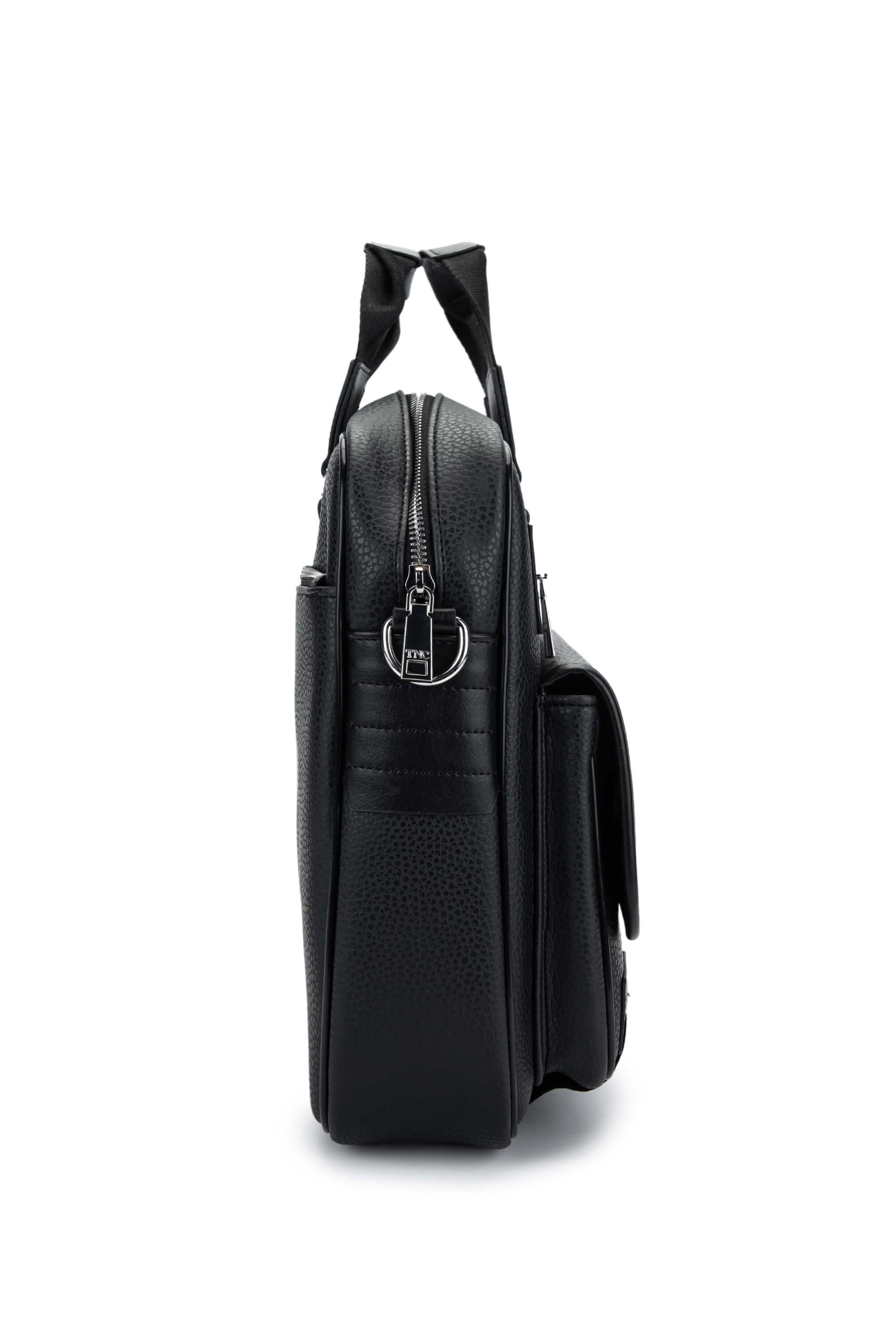 Tamer Tanca Unisex Vegan Siyah Evrak Çantası