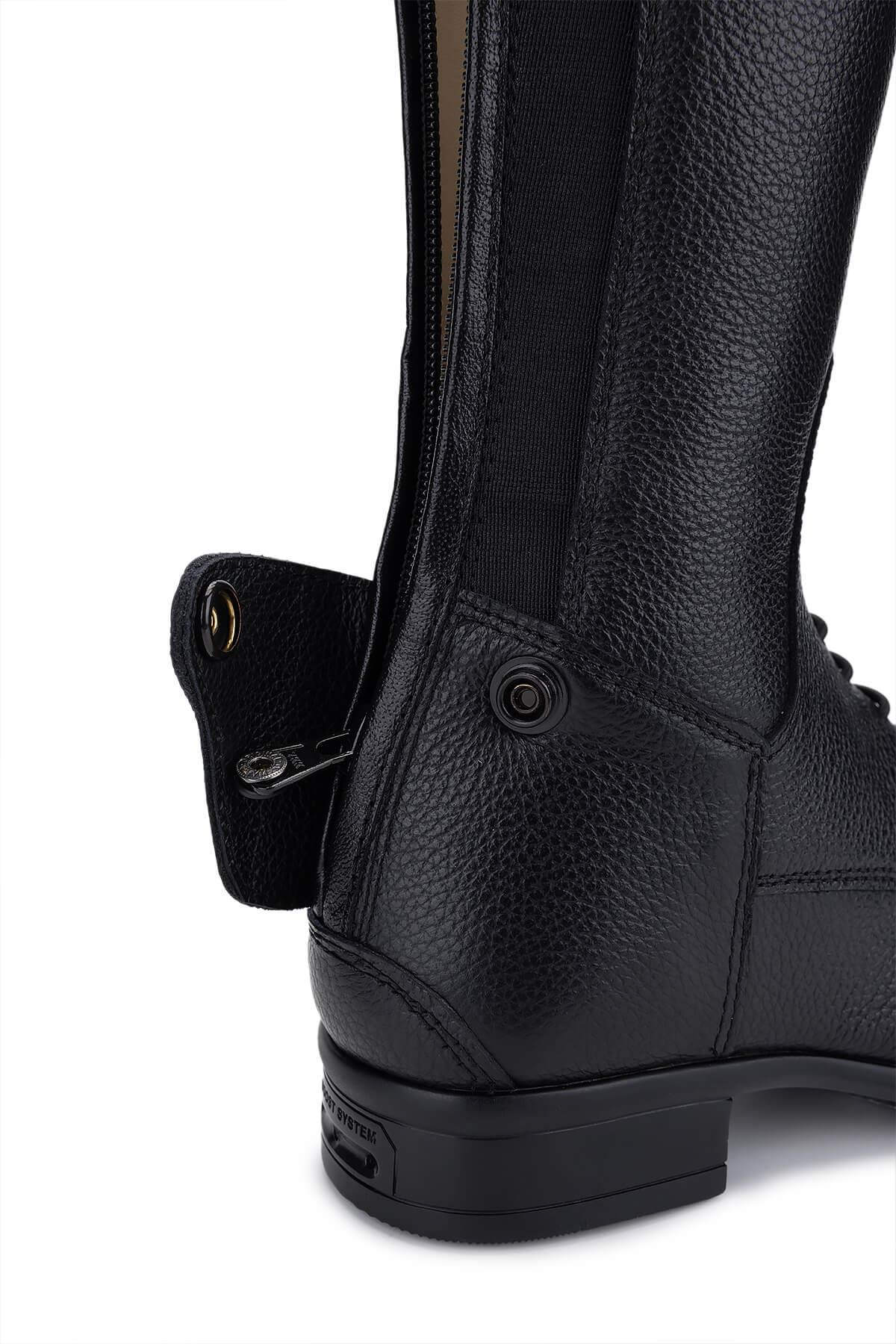 Tattini Çocuk Hakiki Deri Siyah X/S Binici Cizmesi Çizme