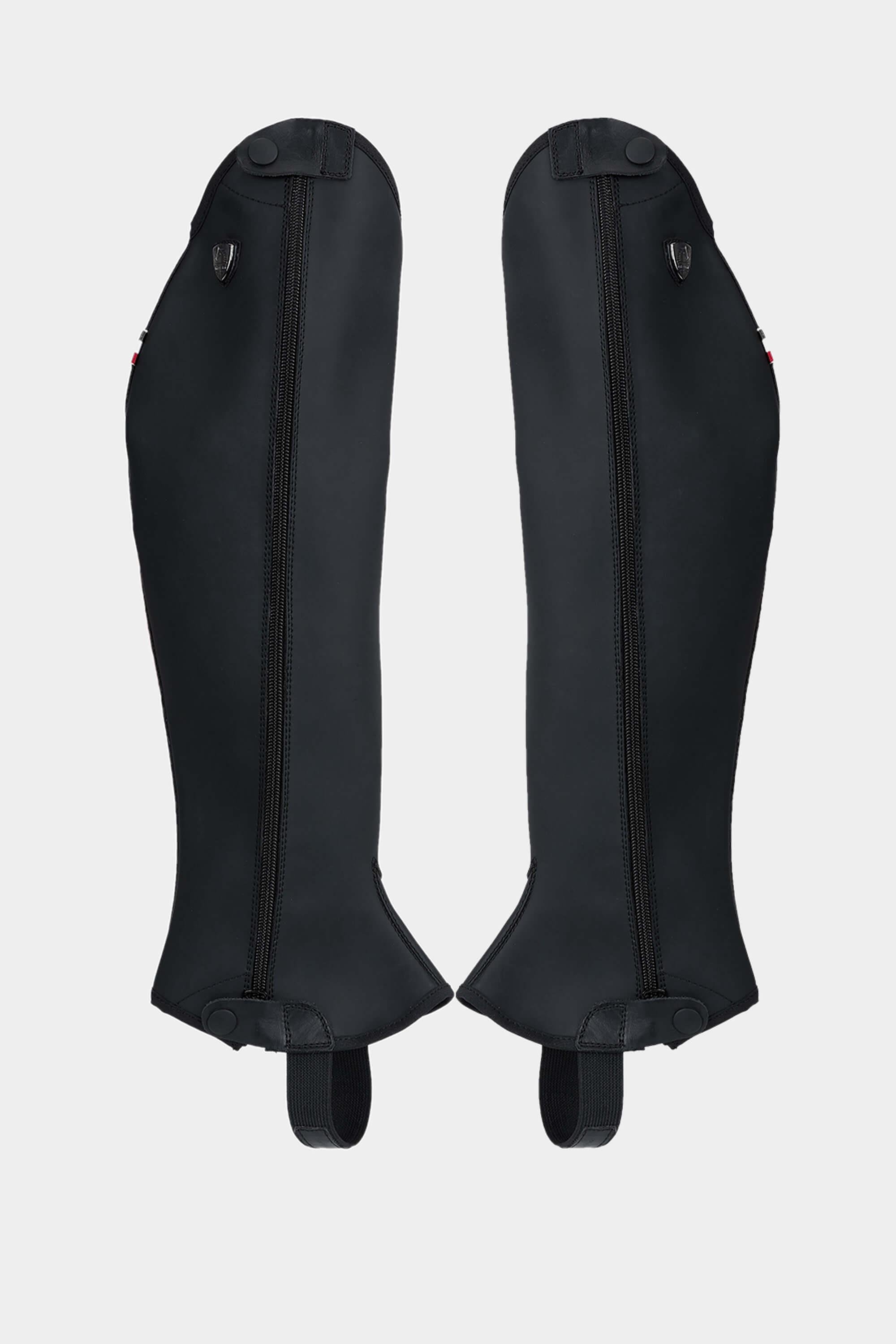 Tattini Unisex Hakiki Deri Siyah Binici Konç Çizme