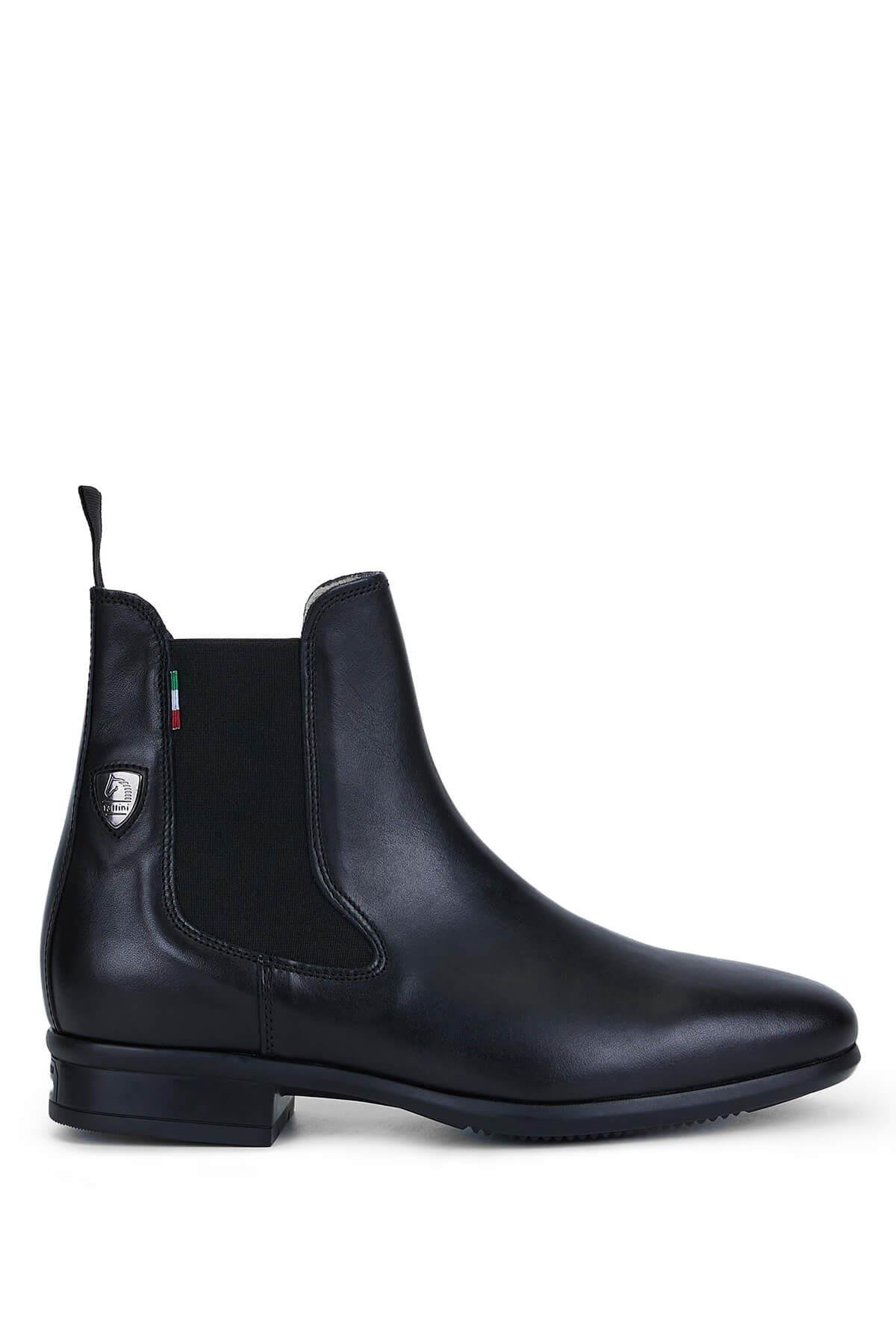 Tattini Unisex Hakiki Deri Siyah Binici Botu