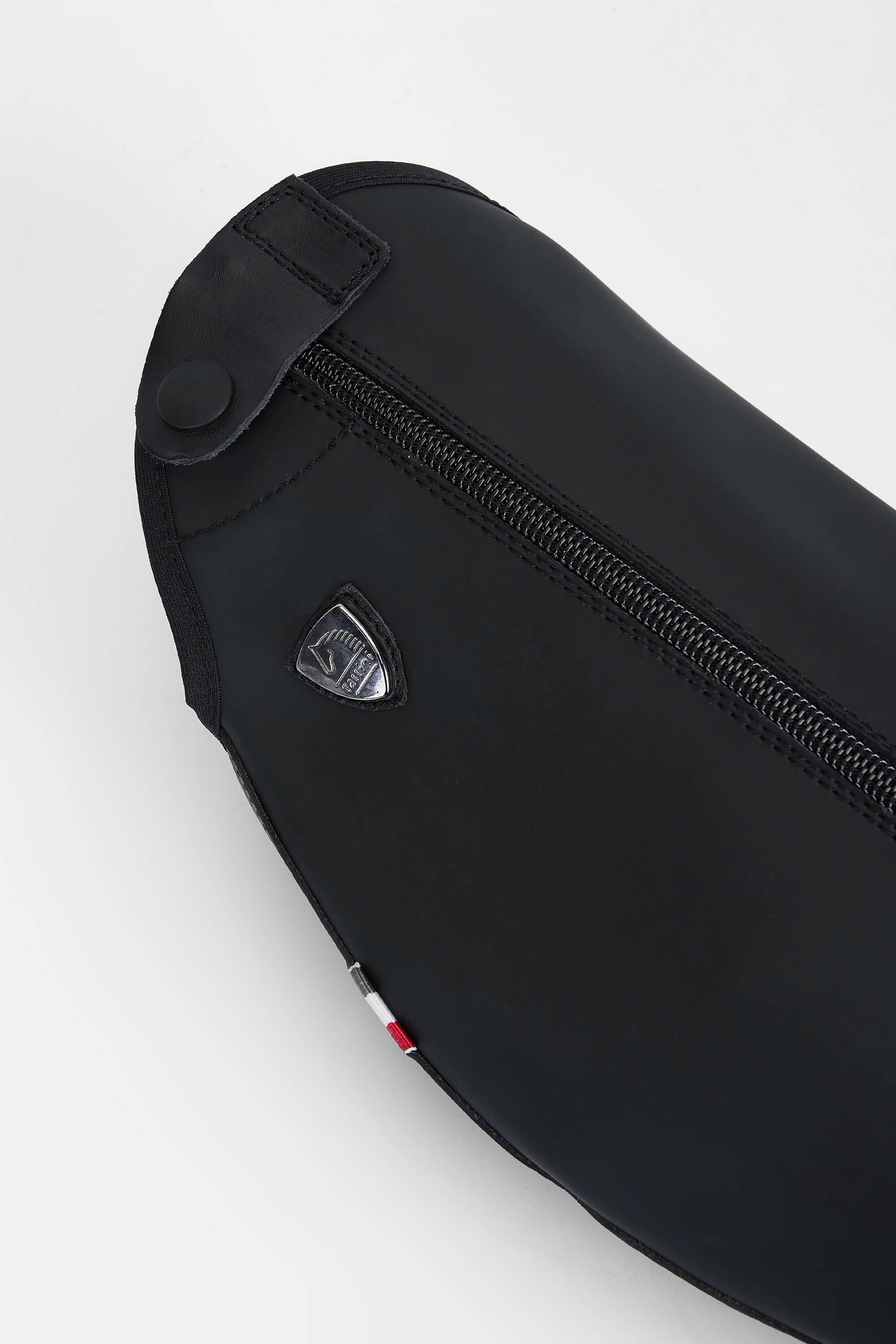 Tattini Unisex Hakiki Deri Siyah Binici Konç Çizme