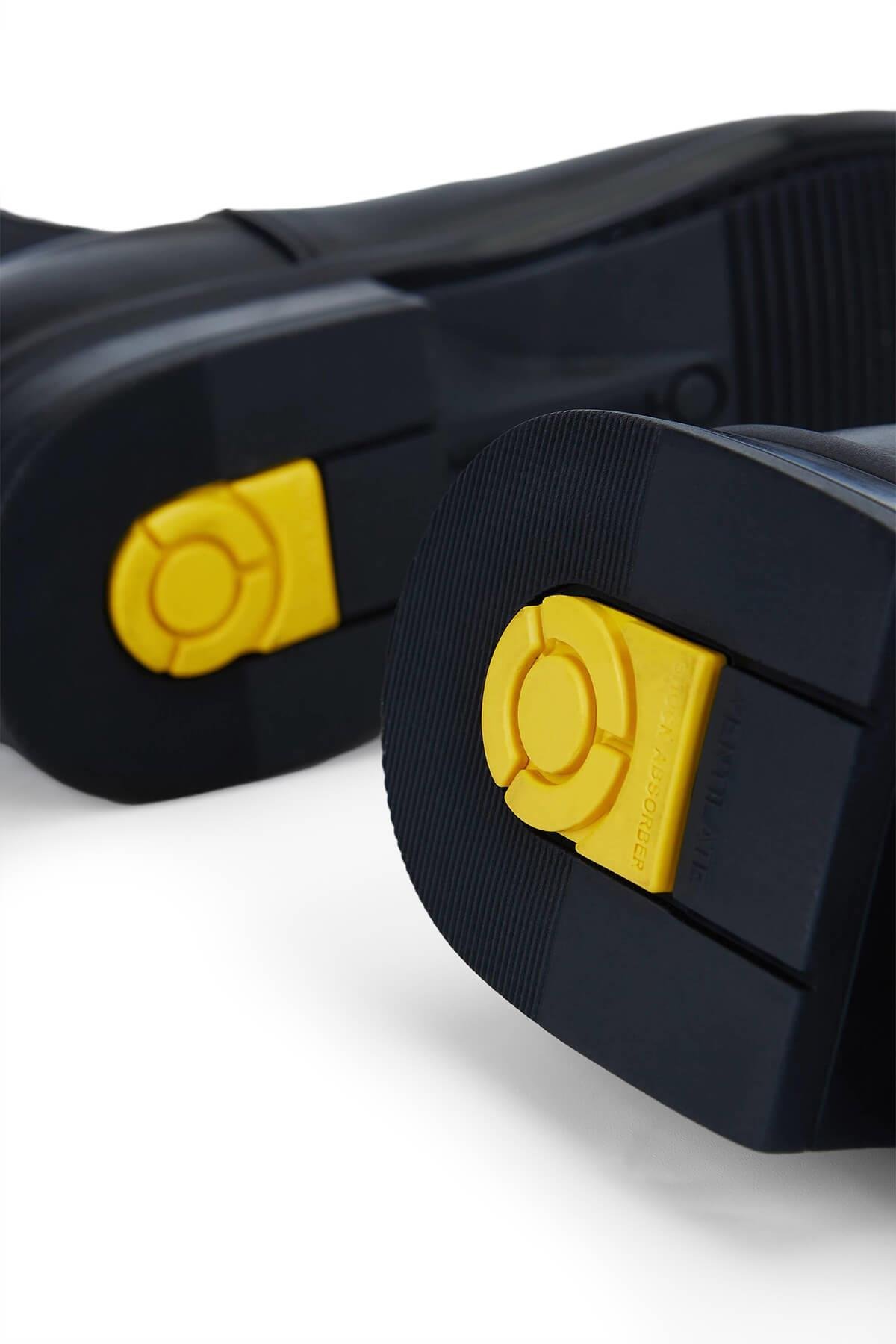 Tattini Unisex Hakiki Deri Siyah Binici Botu